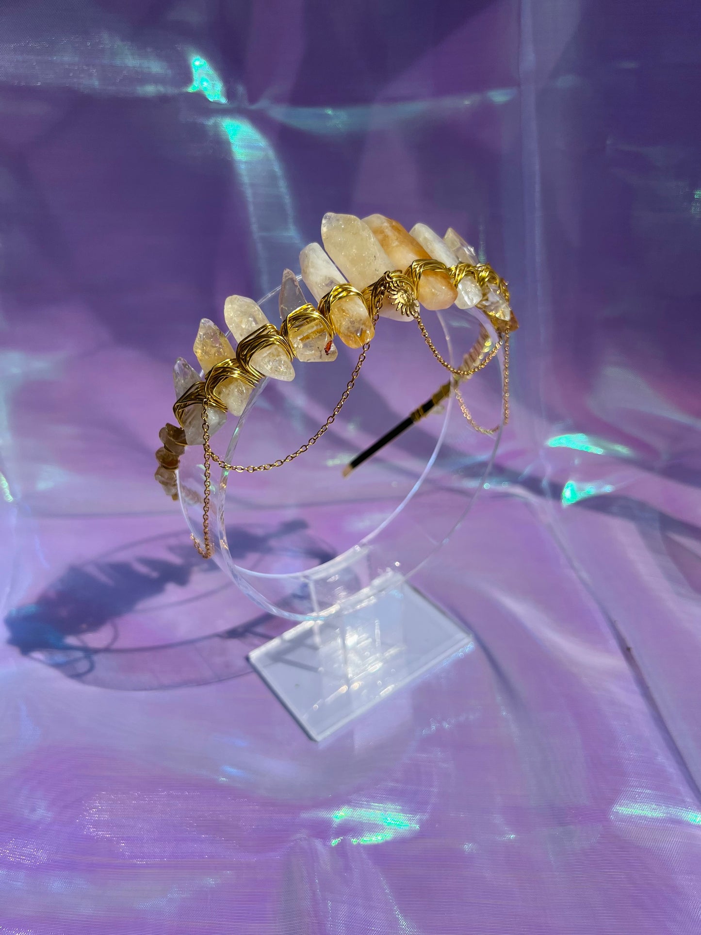 CITRINE SUN GOLD CRYSTAL CROWN
