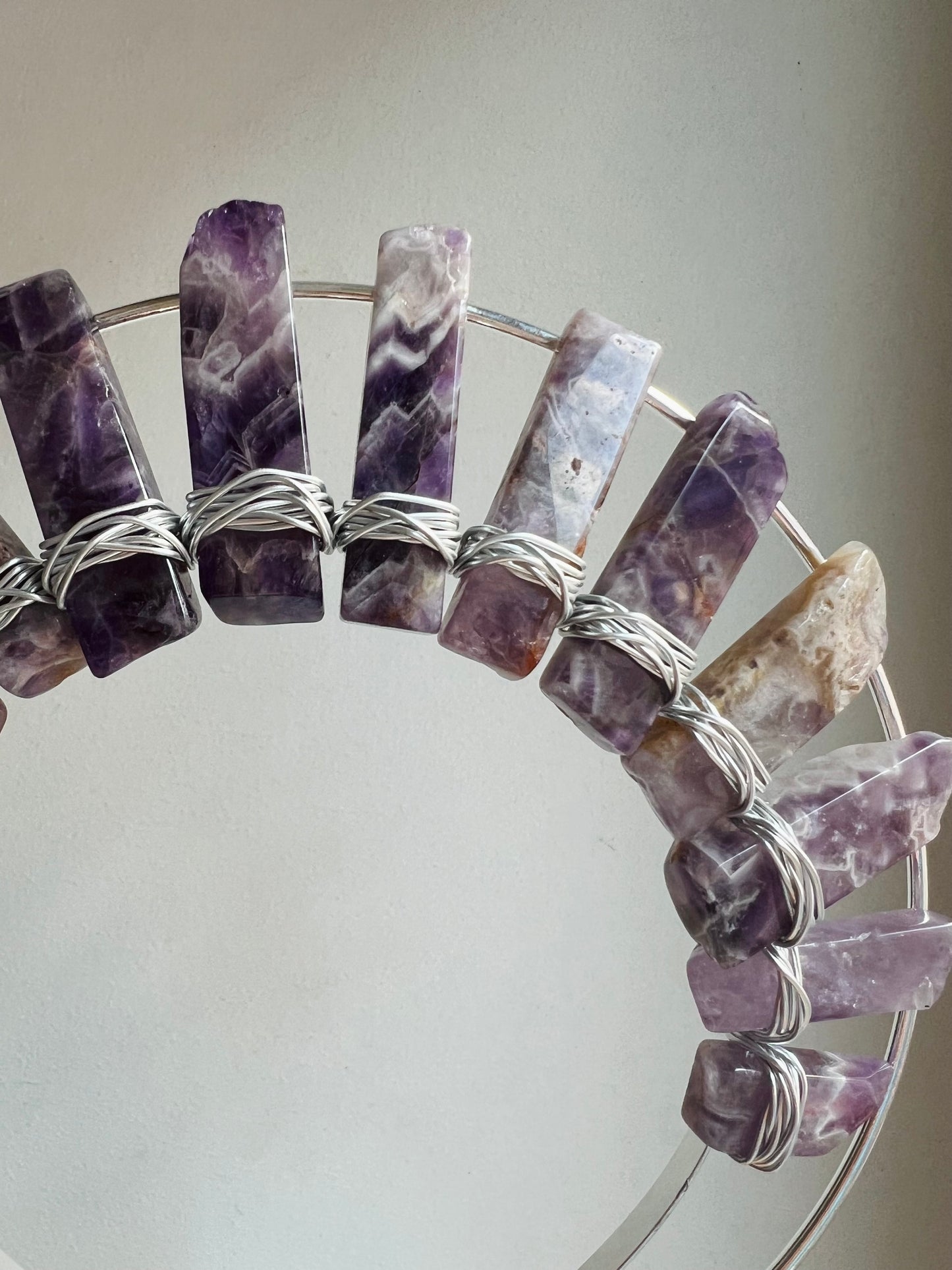 AMETHYST GOLD SILVER HALO GODDESS CRYSTAL CROWN