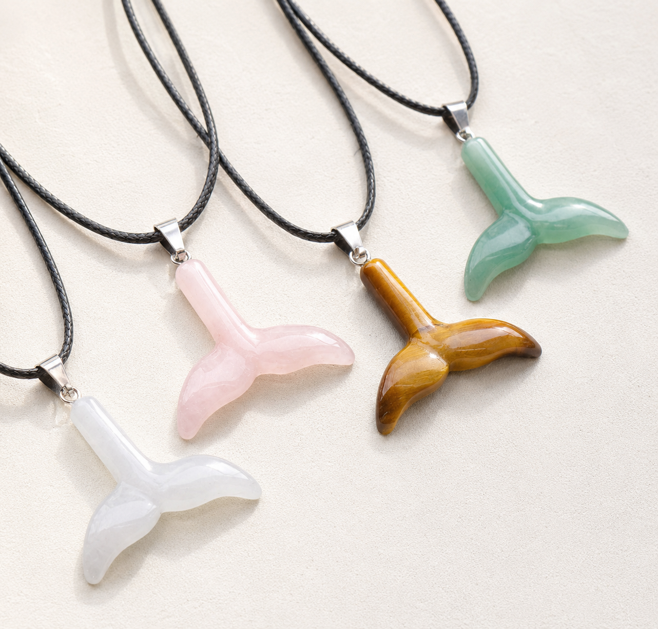 Crystal Fishtail Pendant Necklace
