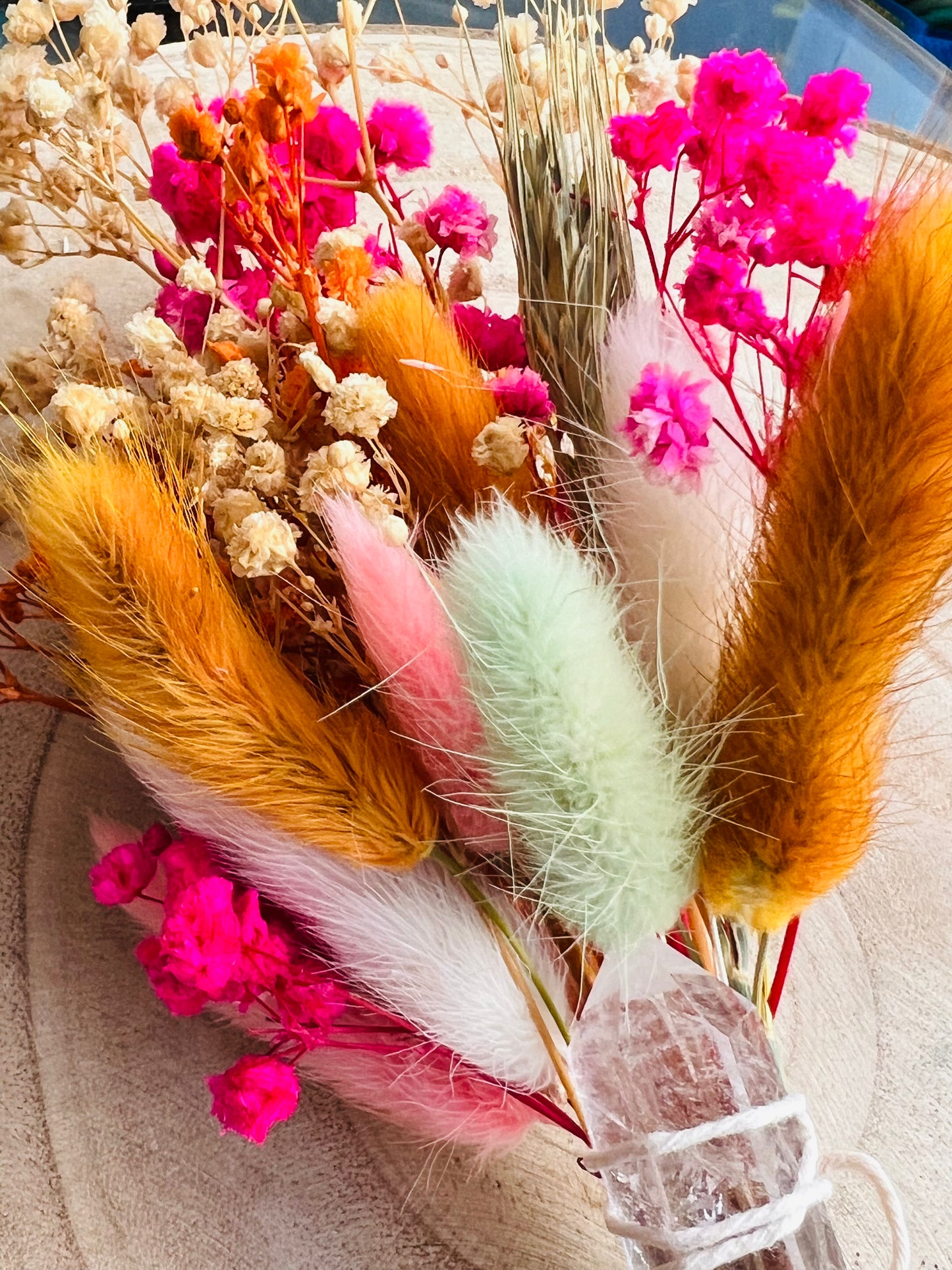CLEAR QUARTZ CRYSTAL FLOWER BOUQUETS