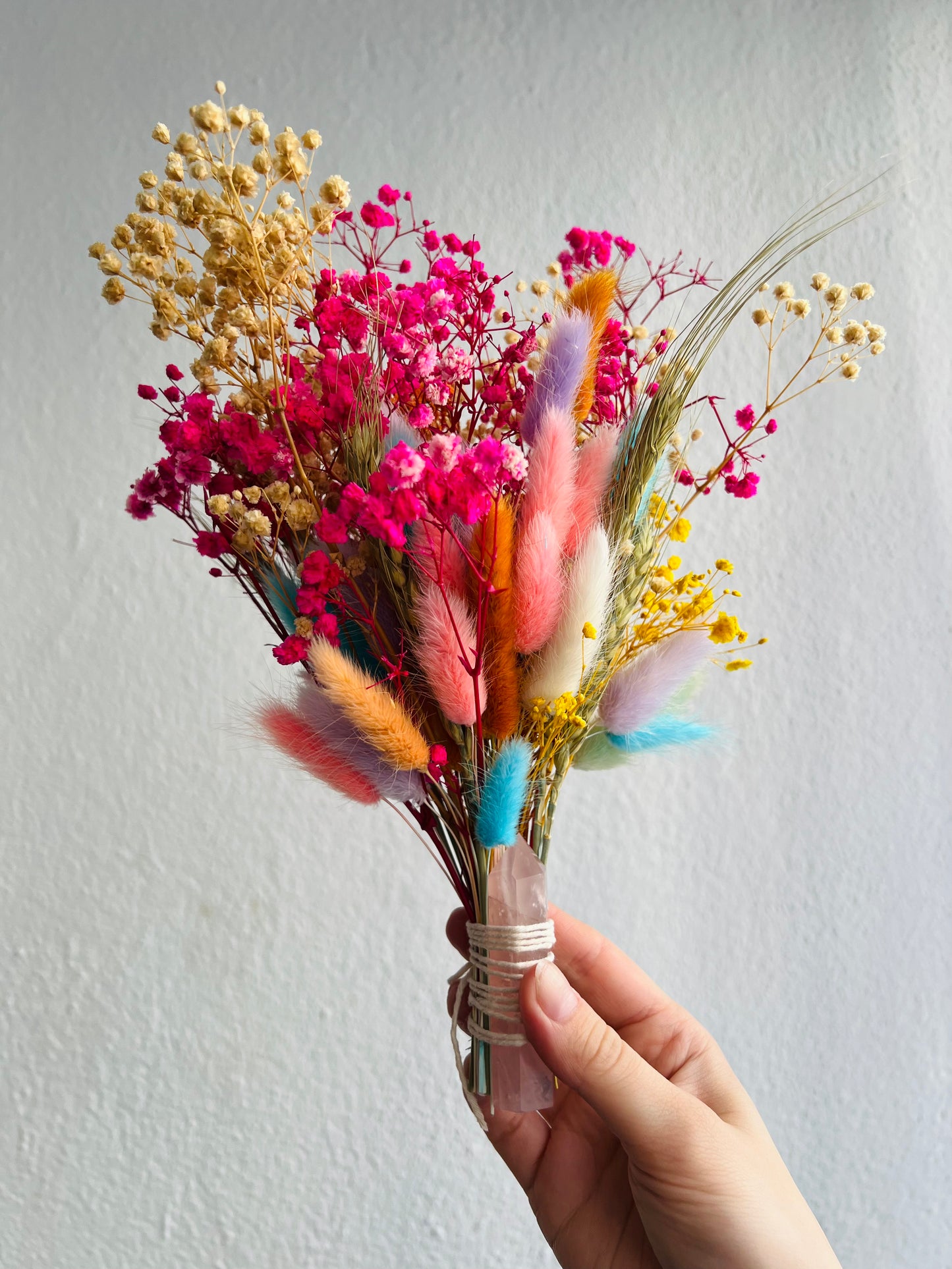 LARGE ROSE QUARTZ CRYSTAL FLOWER BOUQUETS