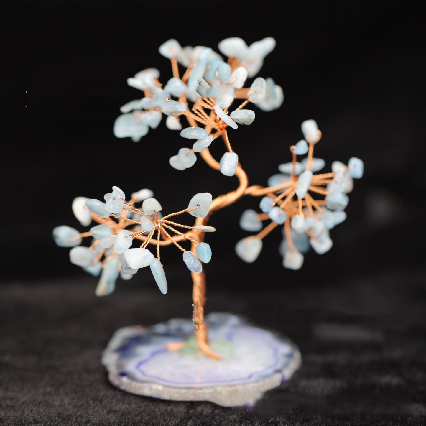 Sparkling Aquamarine Fortune Tree