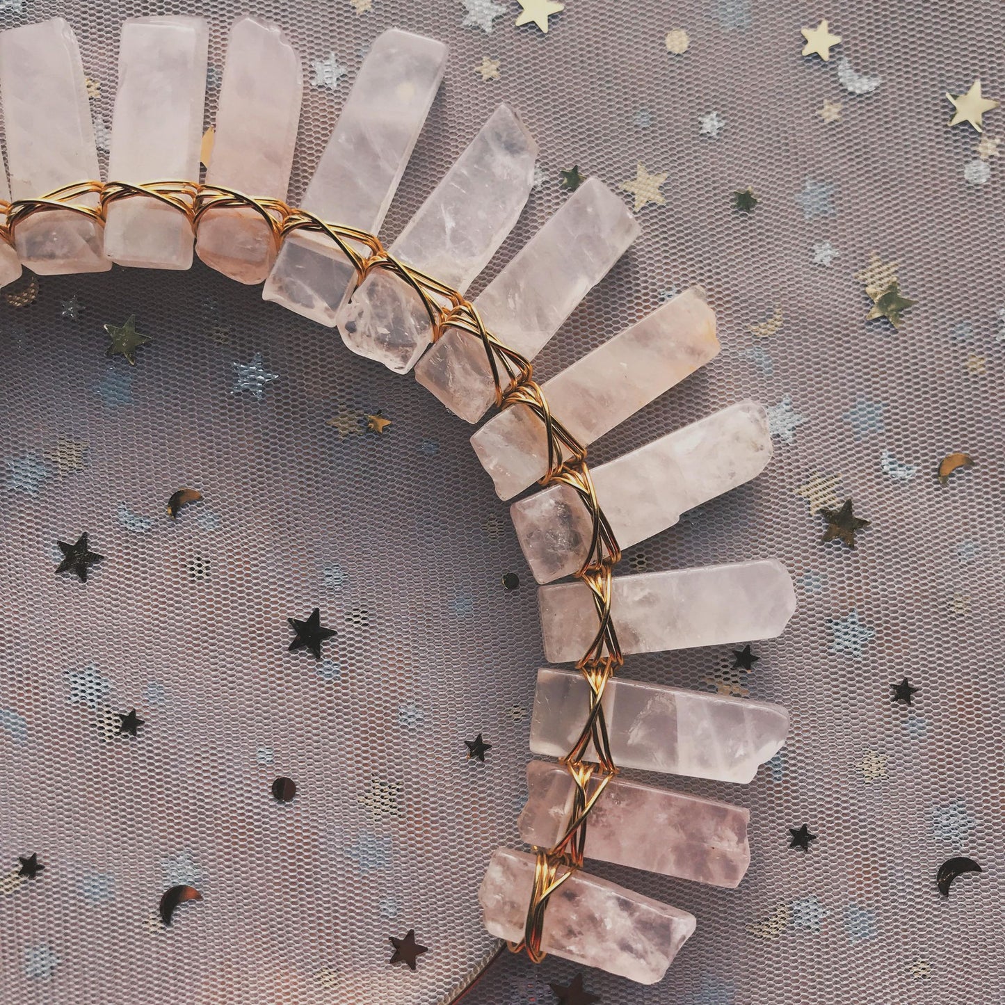 ROSE QUARTZ GODDESS CRYSTAL CROWN