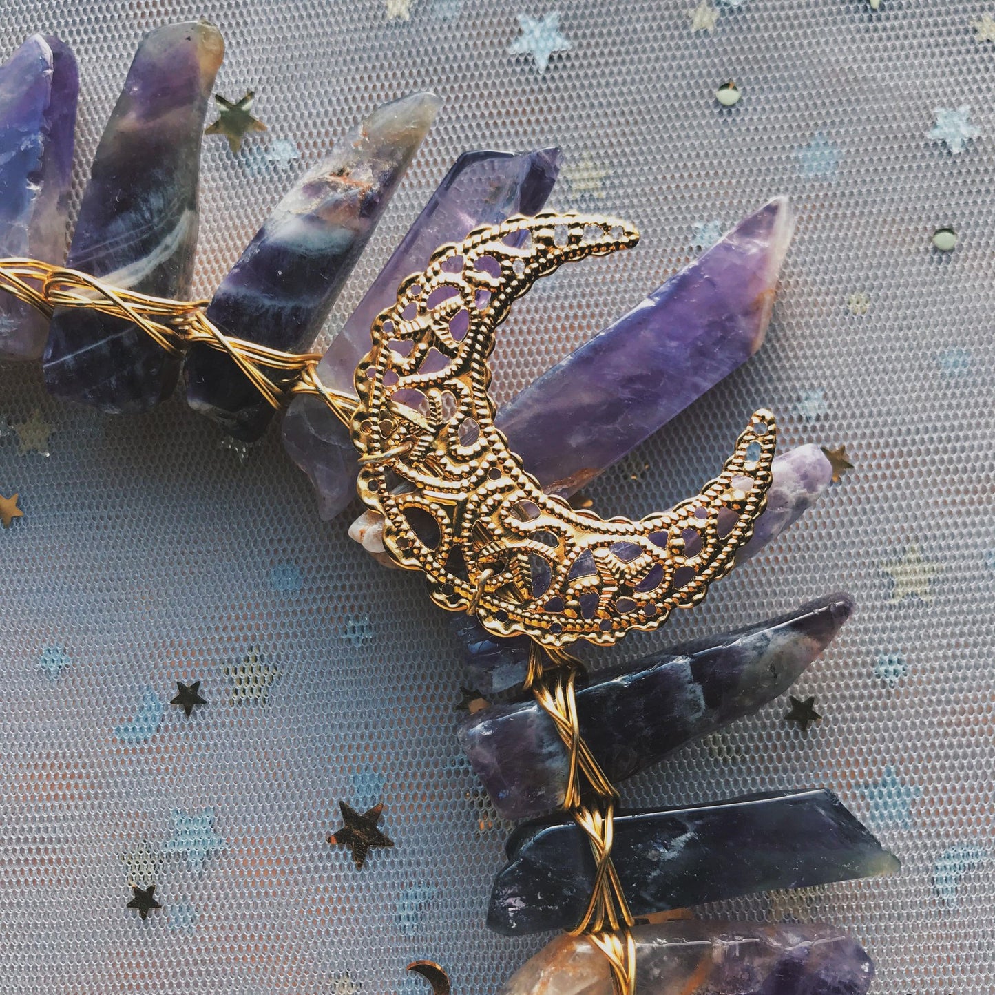 AMETHYST MOON GODDESS CRYSTAL CROWN