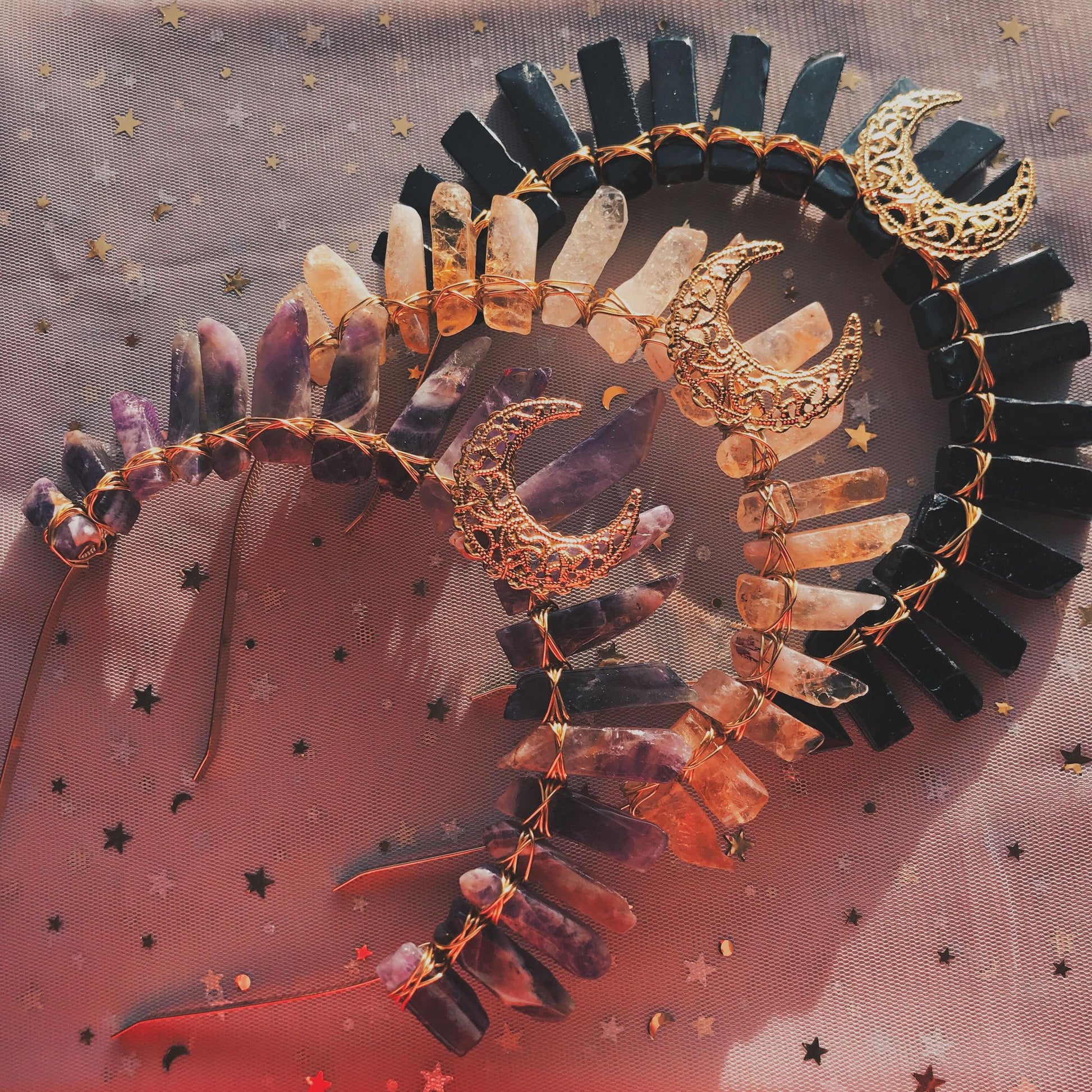 CITRINE MOON GODDESS CRYSTAL CROWN