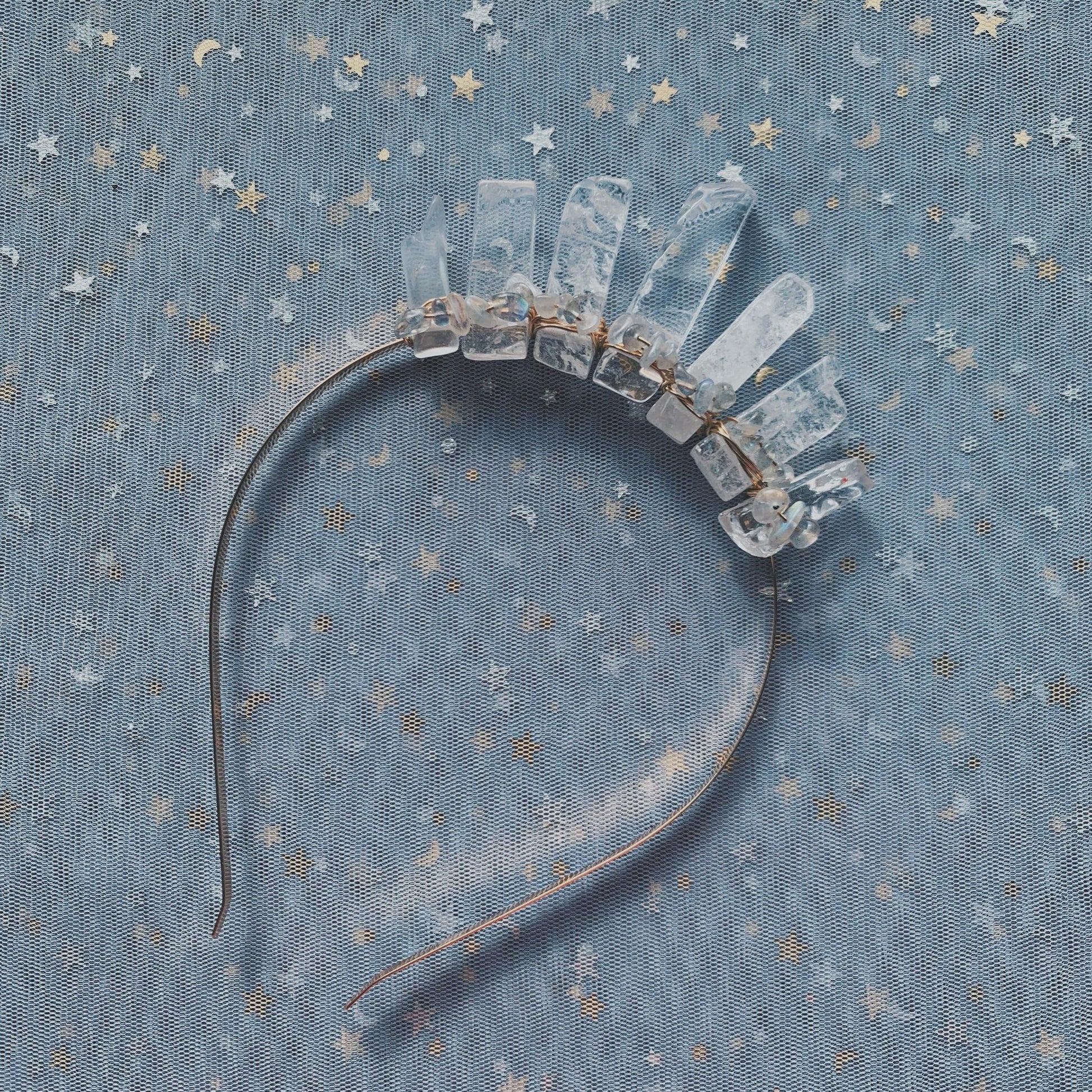 CLEAR QUARTZ & LABRADORITE CROWN