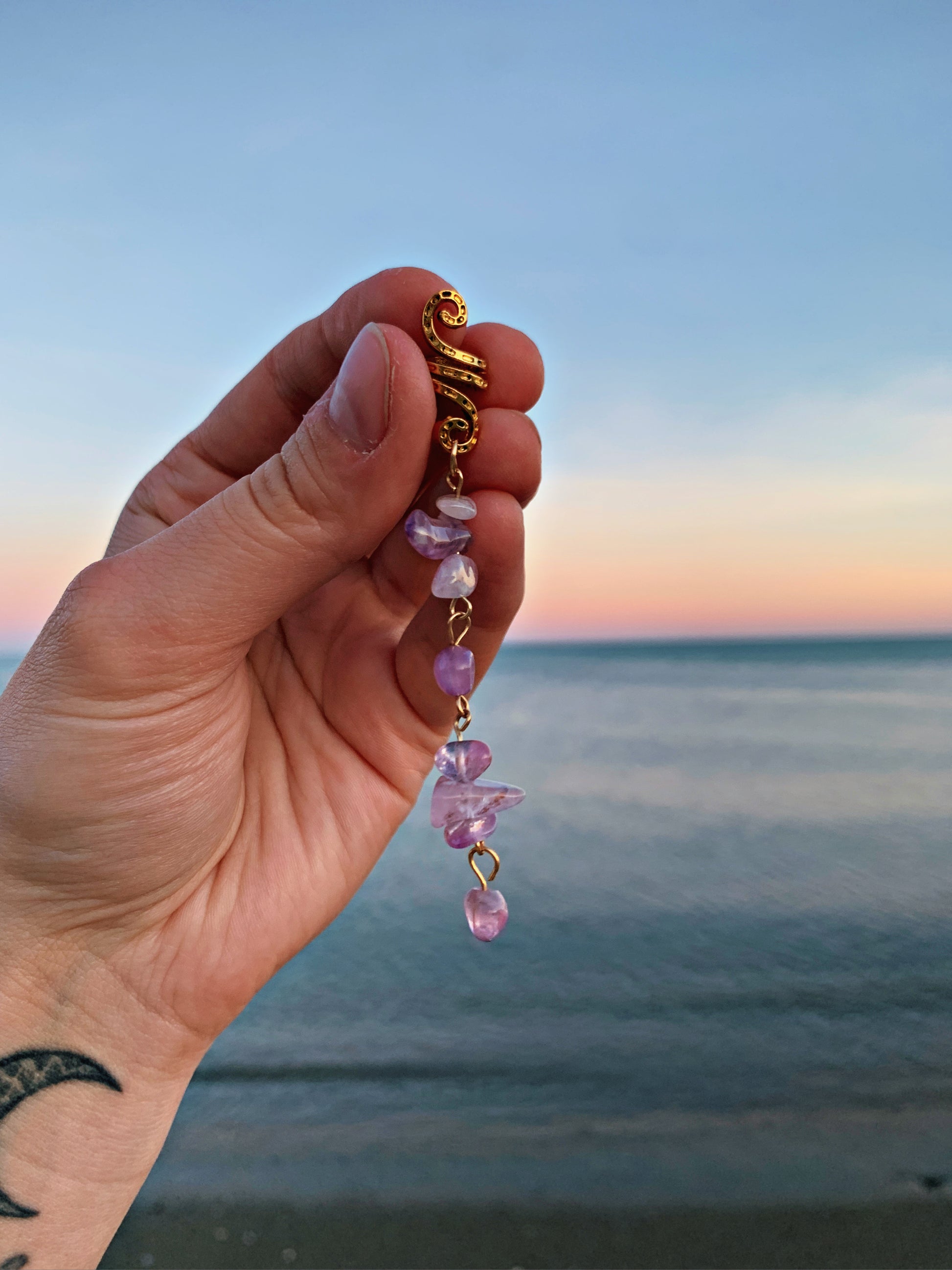 SPIRAL CRYSTAL HAIR CHARMS