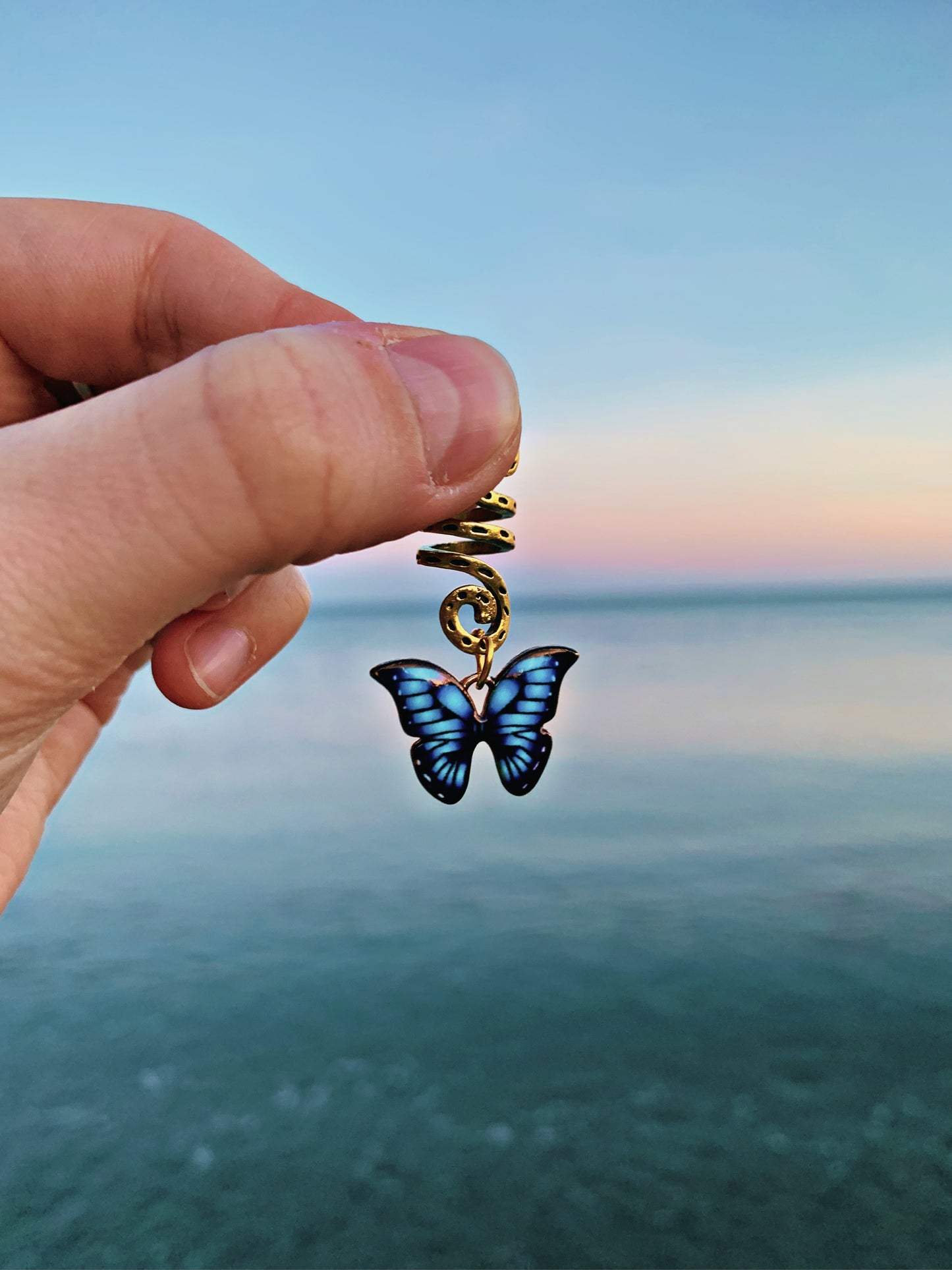 SPIRAL BUTTERFLY HAIR CHARMS