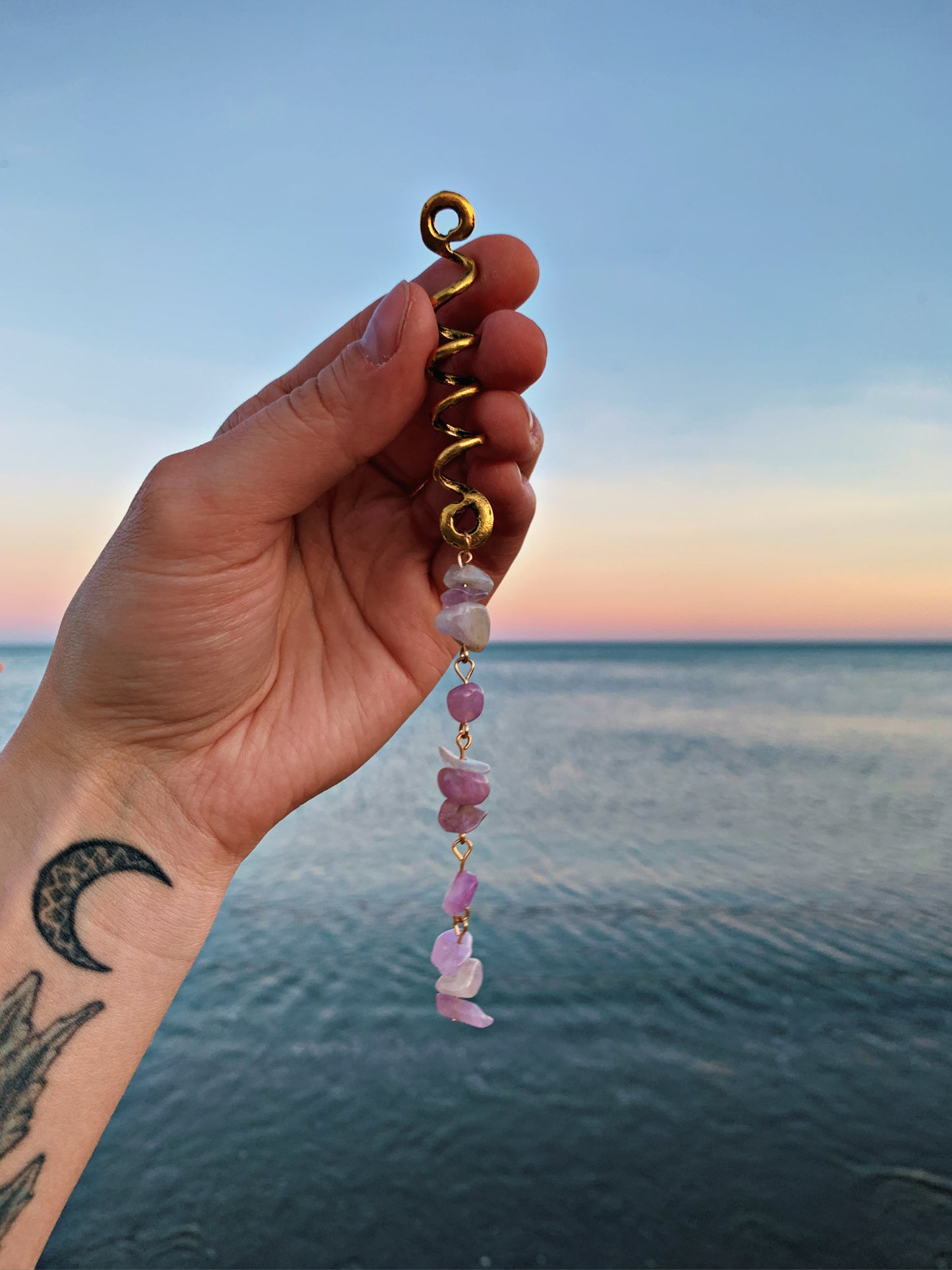 SPIRAL CRYSTAL HAIR CHARMS