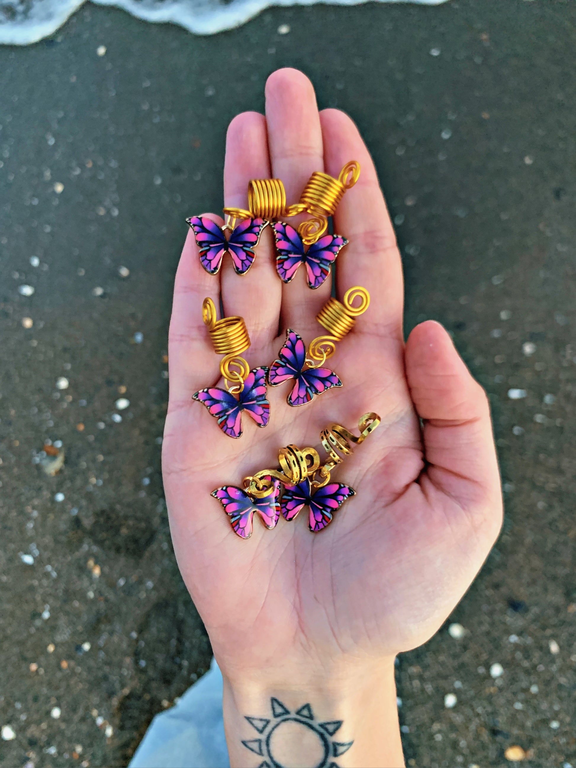 SPIRAL BUTTERFLY HAIR CHARMS
