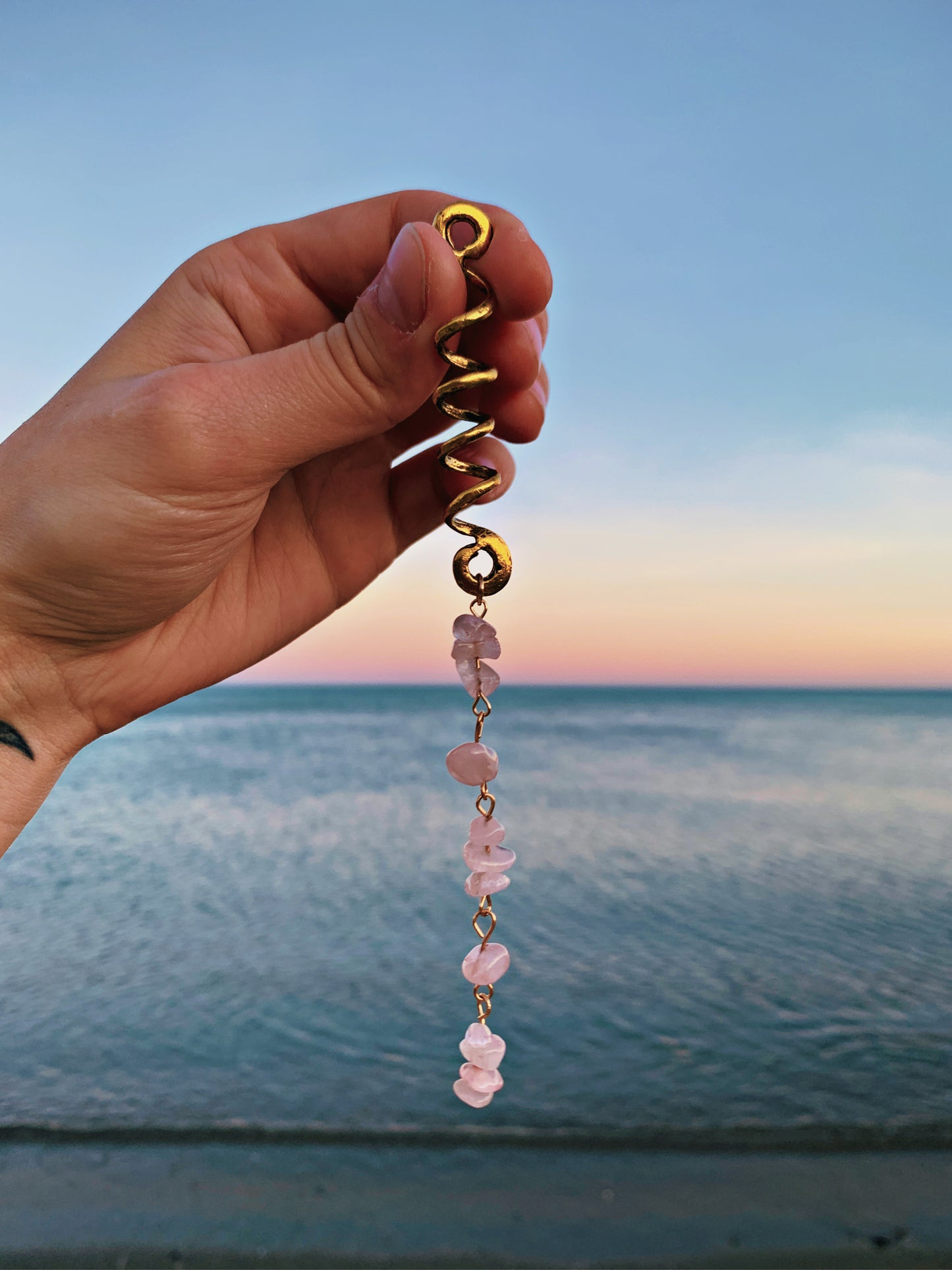 SPIRAL CRYSTAL HAIR CHARMS