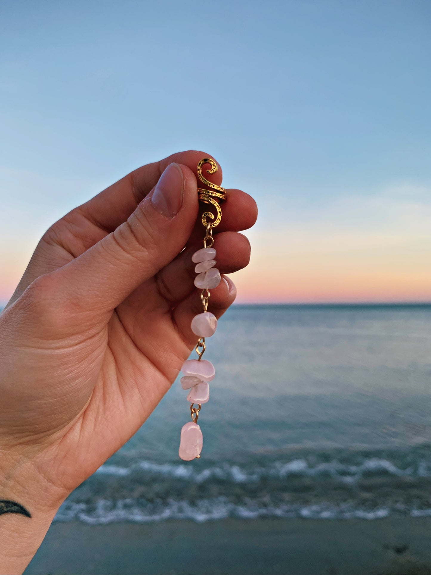SPIRAL CRYSTAL HAIR CHARMS