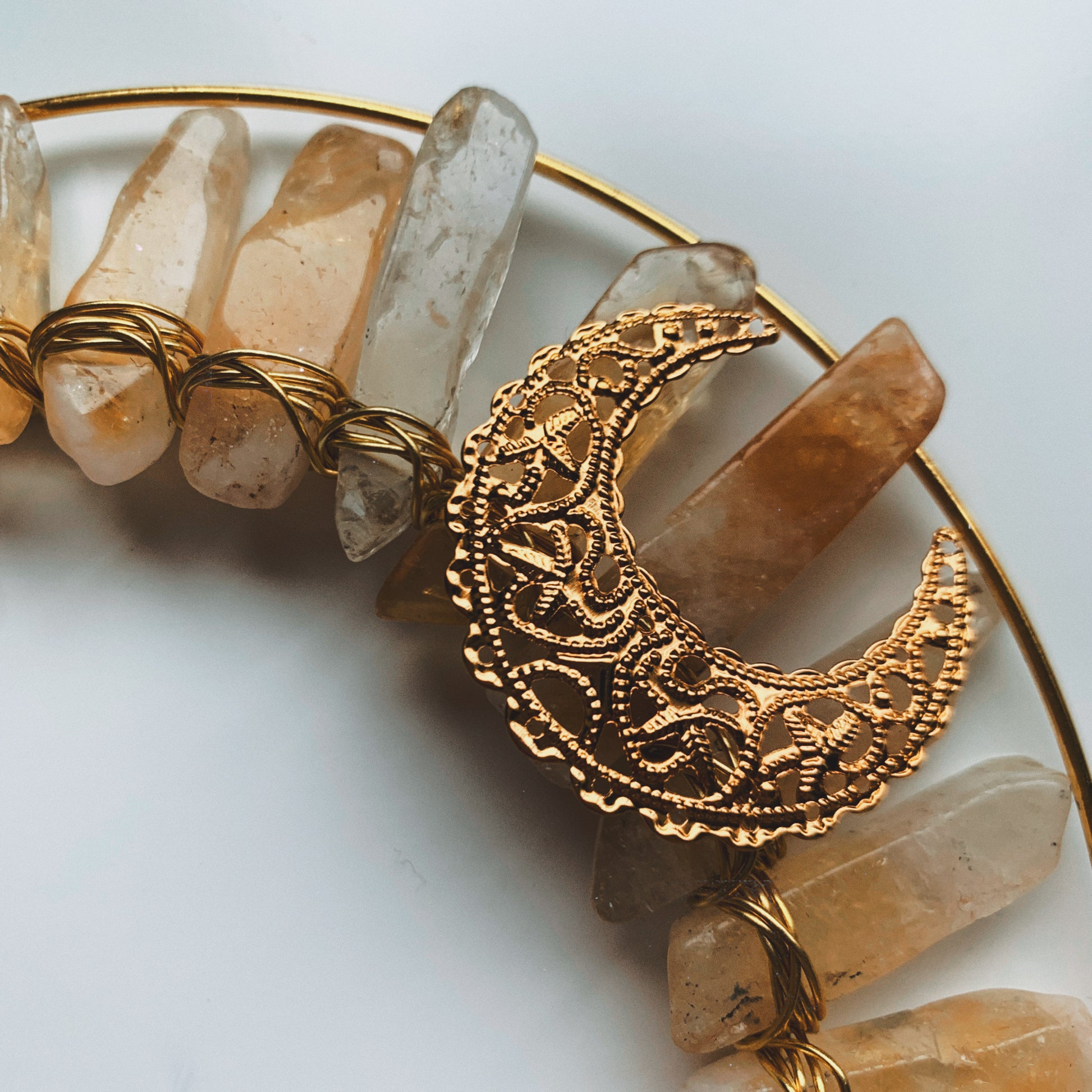 MAGICAL CITRINE MOON HALO GODDESS CRYSTAL CROWN