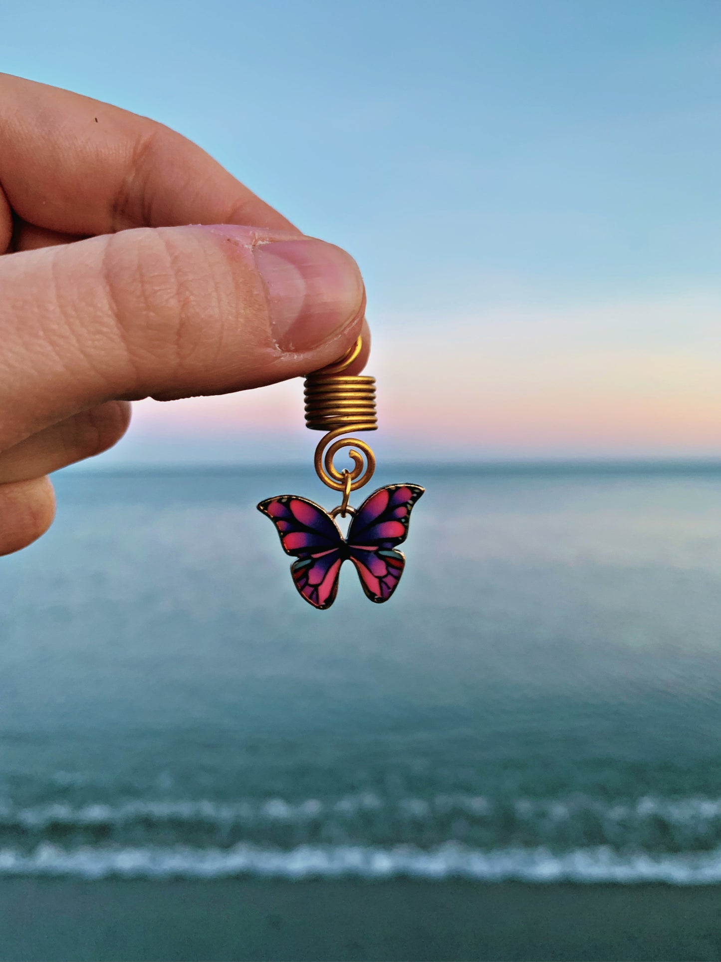 SPIRAL BUTTERFLY HAIR CHARMS