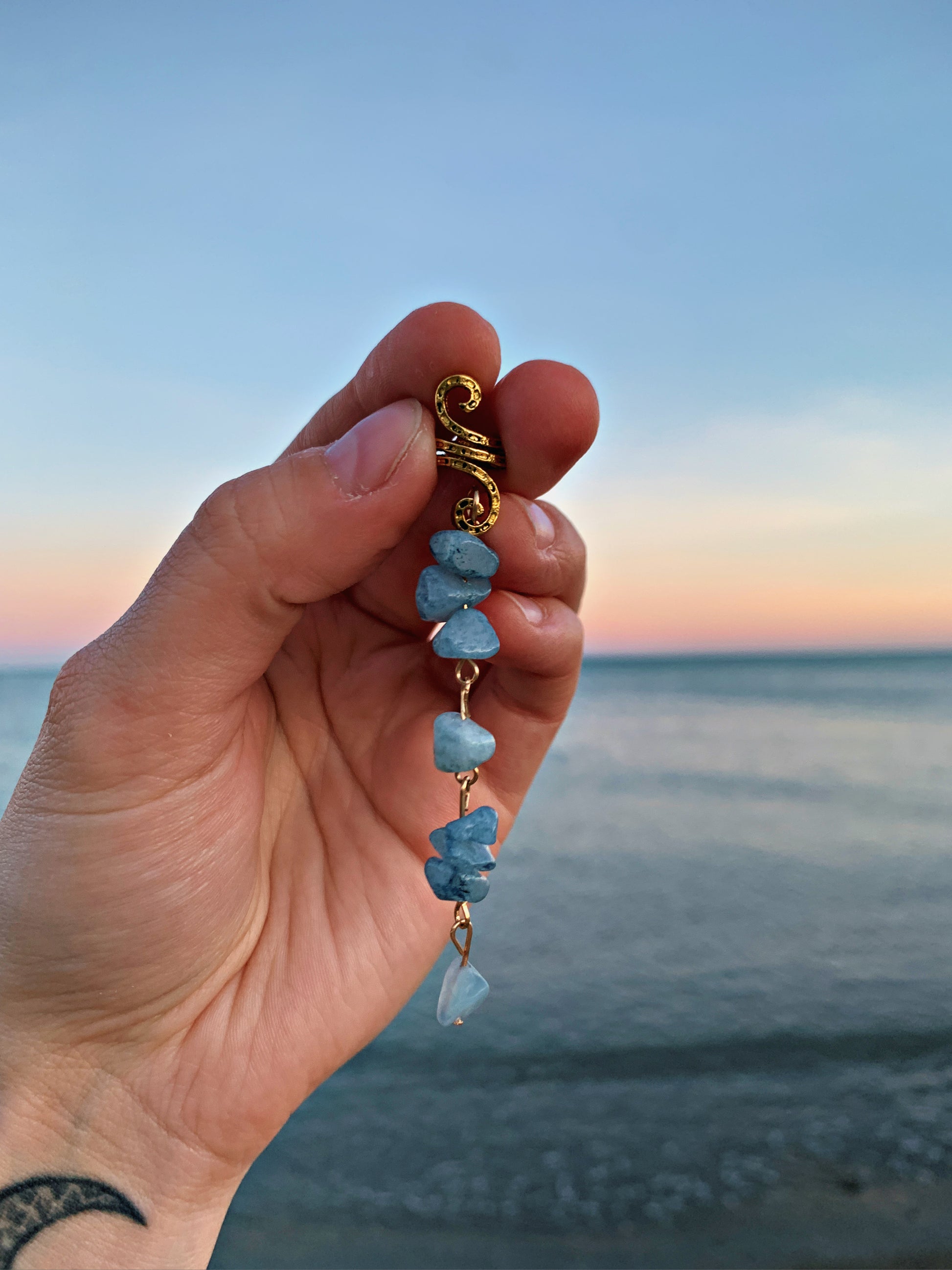 SPIRAL CRYSTAL HAIR CHARMS