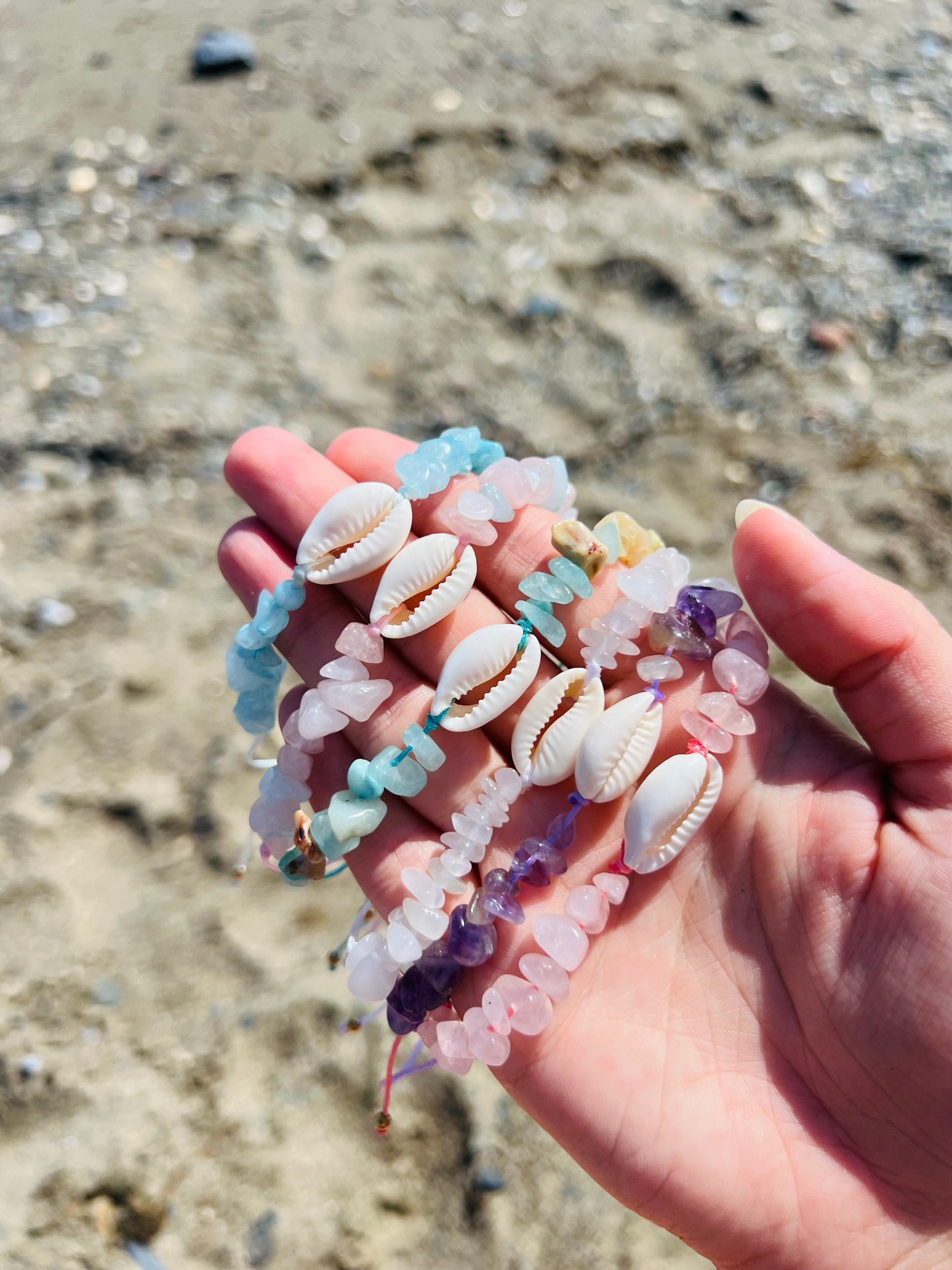 CRYSTAL SHELL BRACELETS | ANKLETS