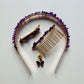 AMETHYST CRYSTAL HAIR SET