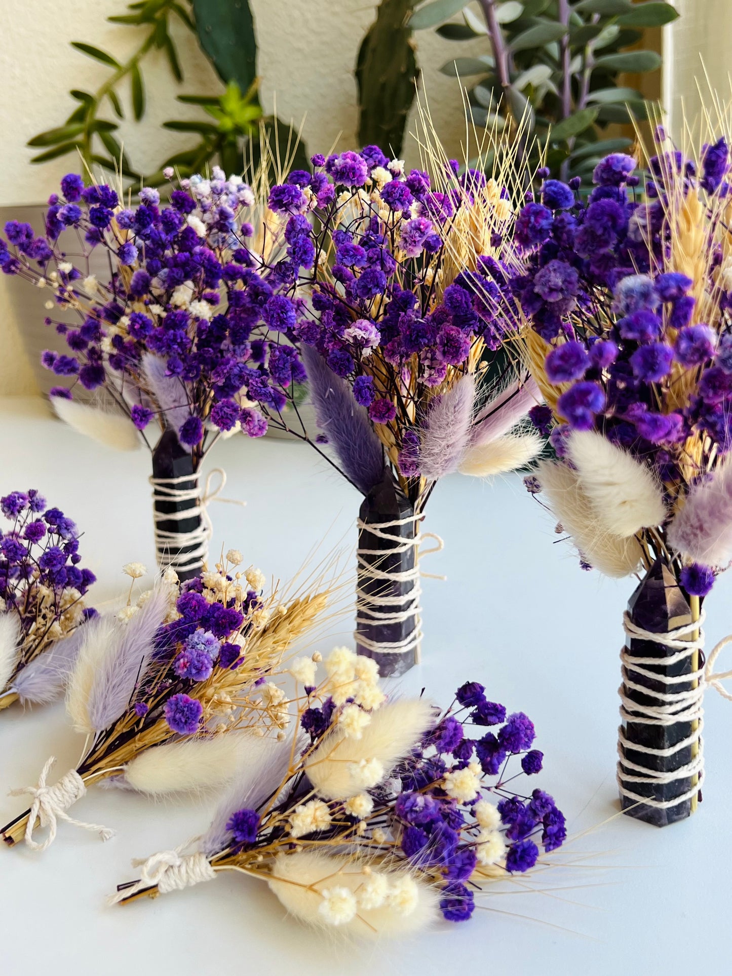 AMETHYST CRYSTAL FLOWER BOUQUETS