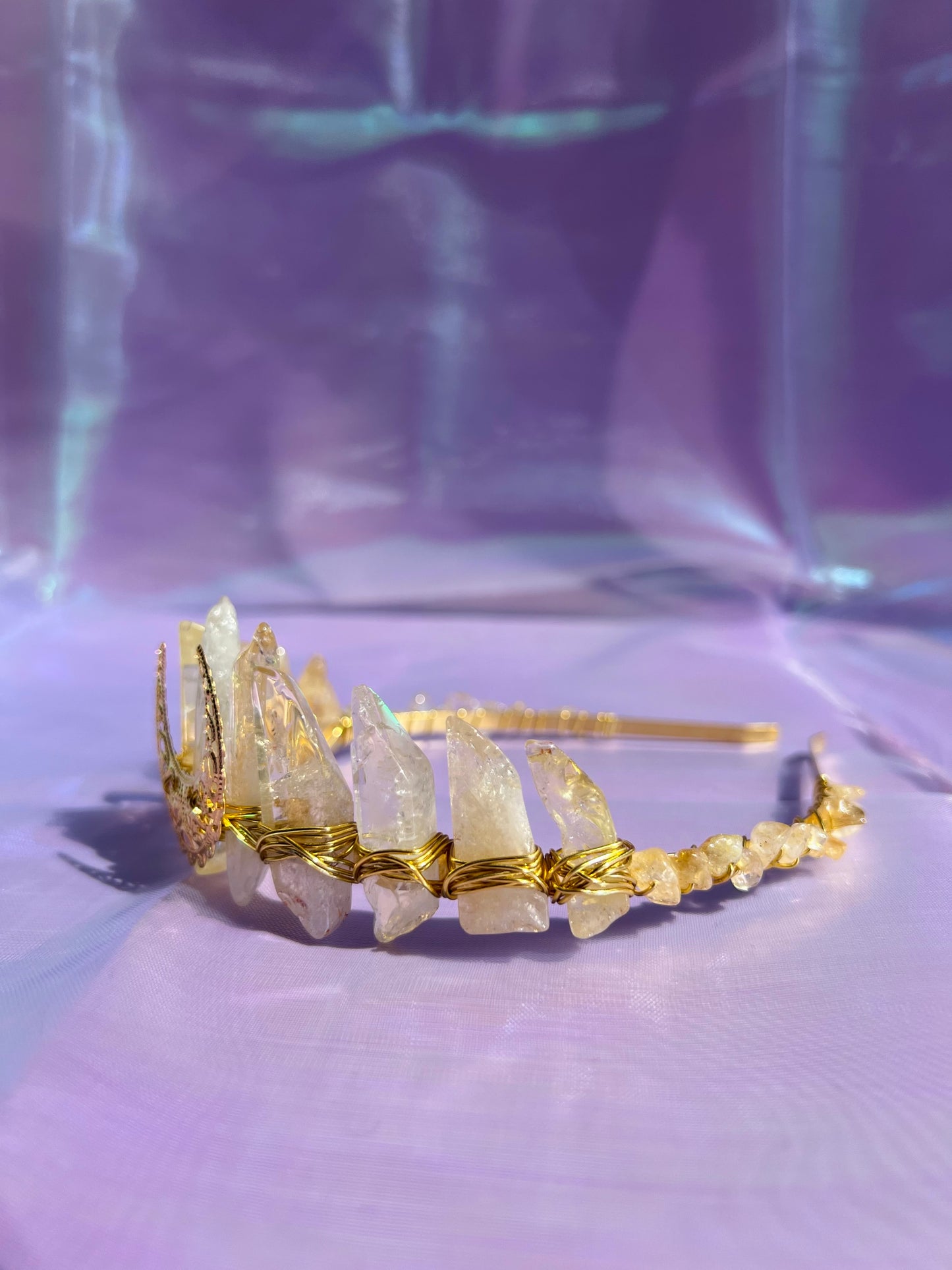 CITRINE CRYSTAL FAIRY CROWN