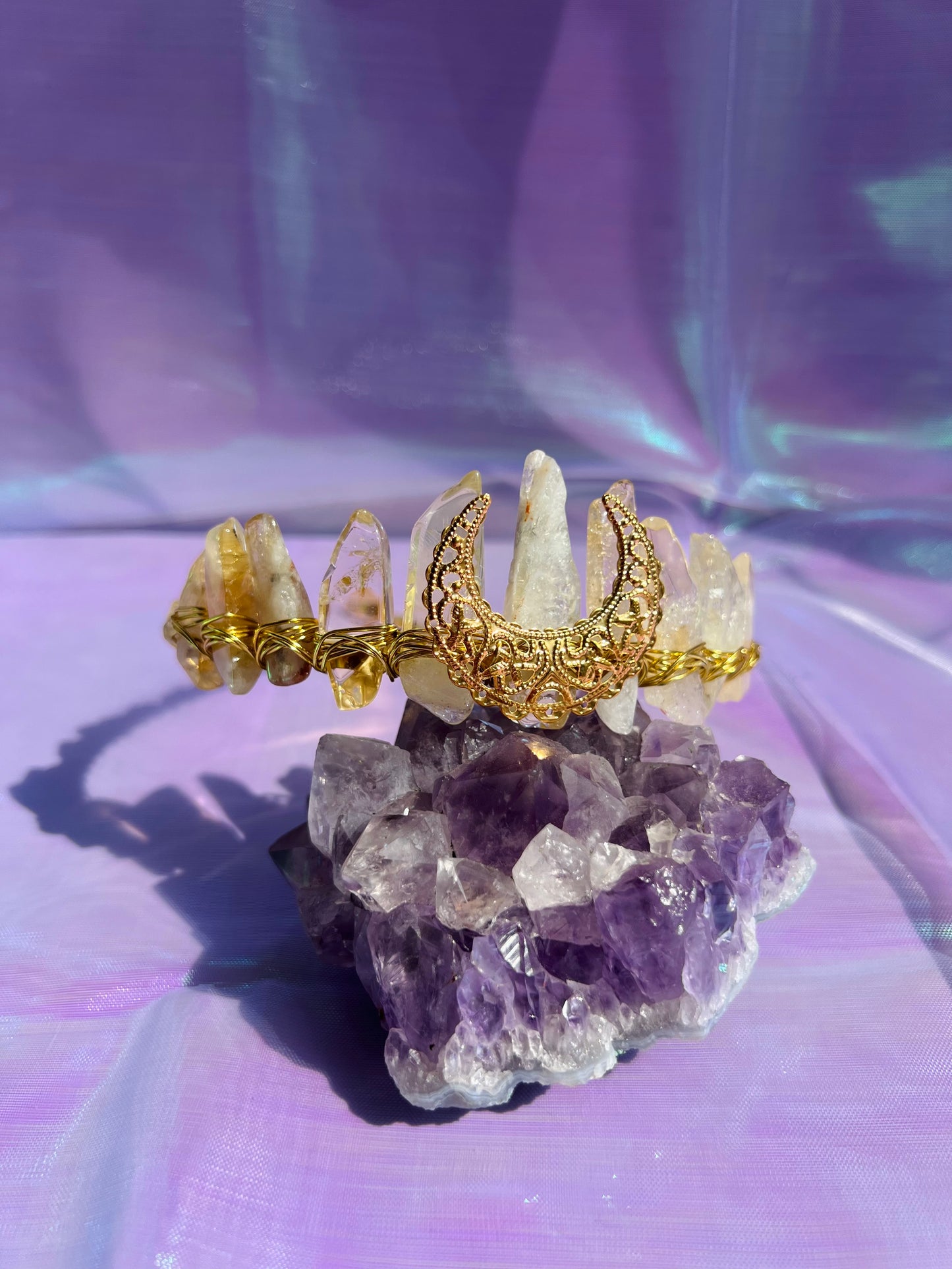 CITRINE CRYSTAL FAIRY CROWN