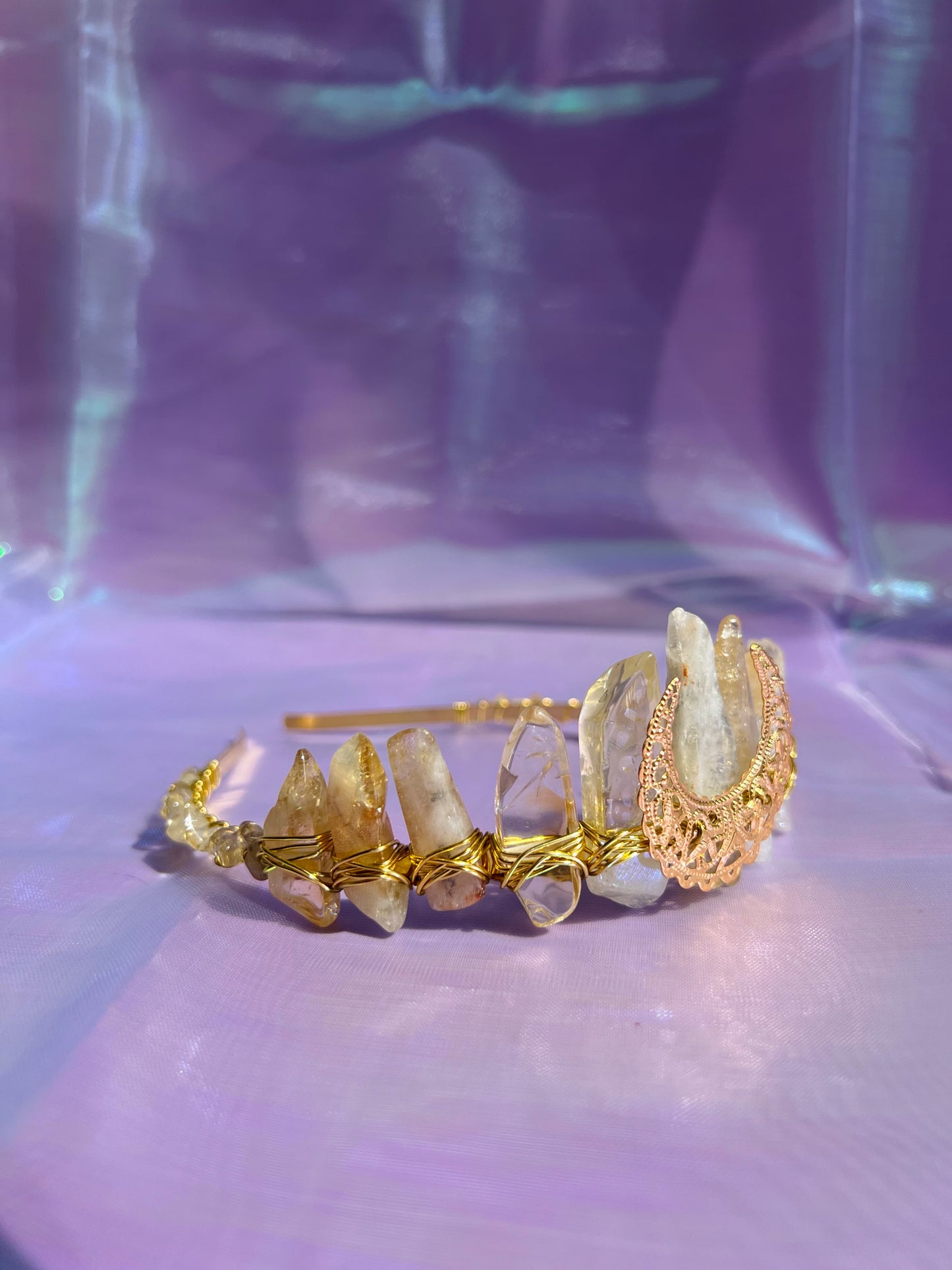 CITRINE CRYSTAL FAIRY CROWN