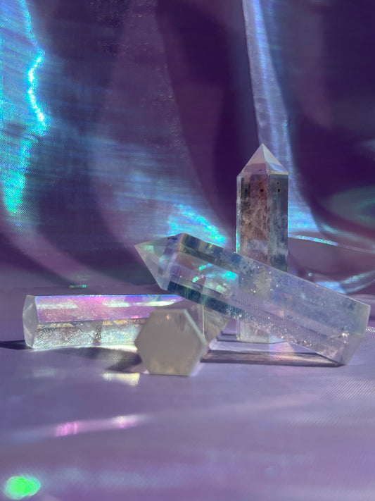 RAINBOW ANGEL AURA QUARTZ CRYSTAL POINT