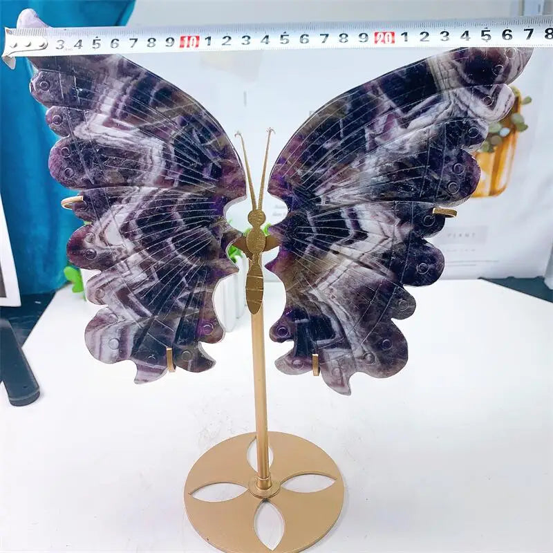 AMETHYST BUTTERFLY WING CARVING SCULPTURE