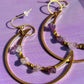 AMETHYST CRYSTAL MOON EARRINGS