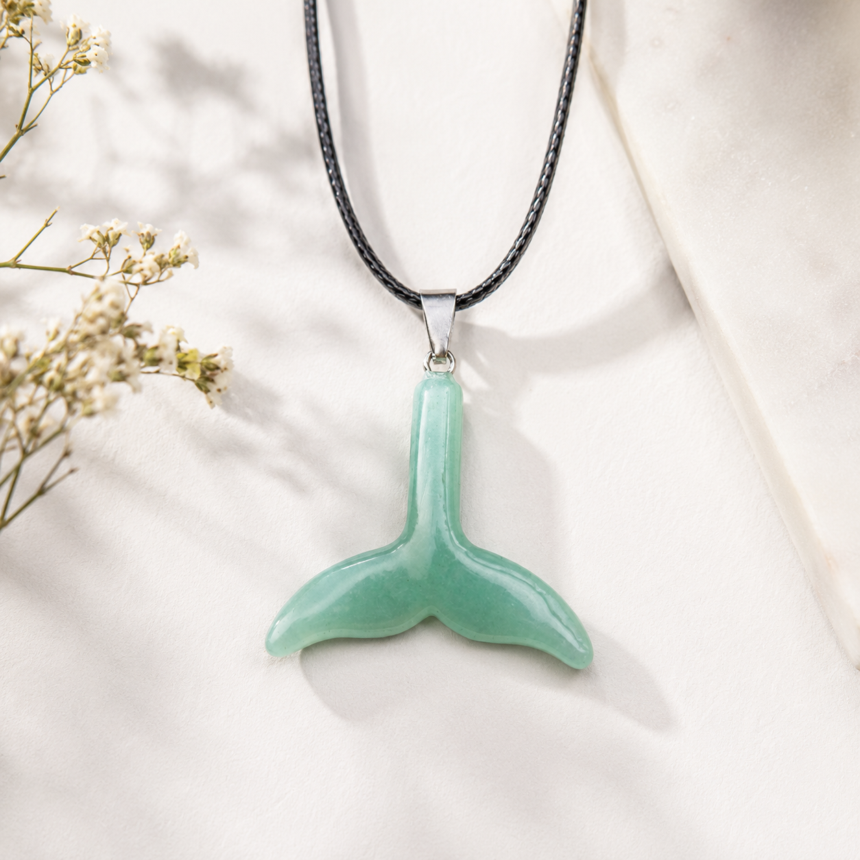 Crystal Fishtail Pendant Necklace