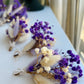 MINI PURPLE WEDDING BOUTONNIERE