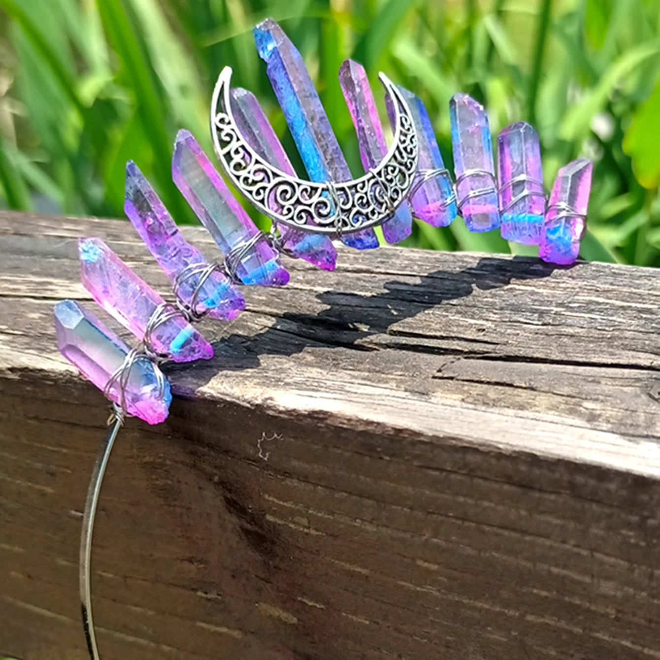 BRIGHT COLOURS ANGEL AURA CRYSTAL GODDESS CROWNS