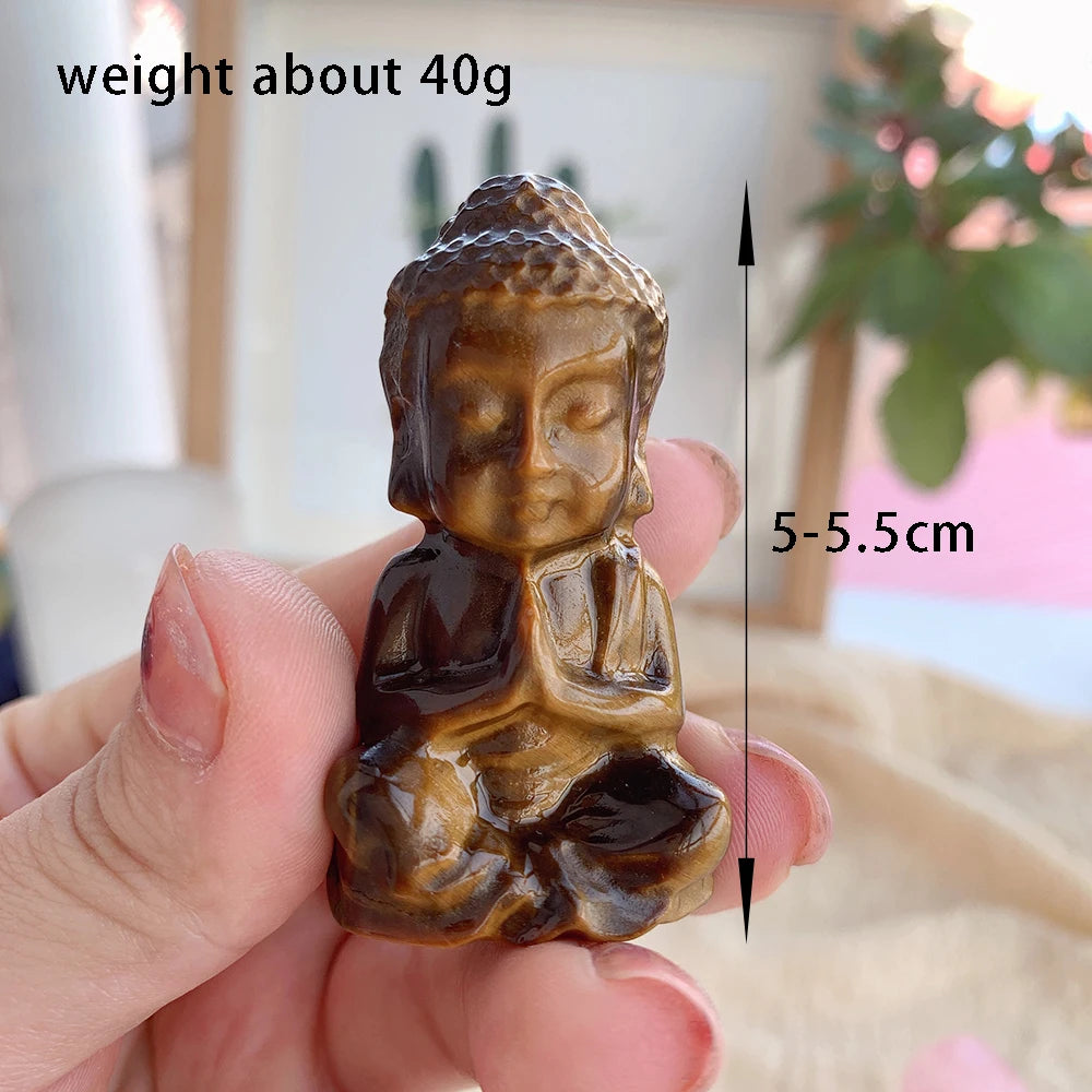 CARVED CRYSTAL BABY BUDDHA FIGURINE