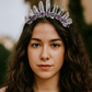 CLEAR QUARTZ & AMETHYST SILVER GODDESS CRYSTAL CROWN
