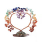 Multicolored crystal tree on a white background