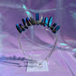 BLUE RAINBOW AURA SILVER GODDESS CRYSTAL CROWN