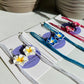 HAWAII FLOWER COLORFUL NECKLACE & EARRINGS SET