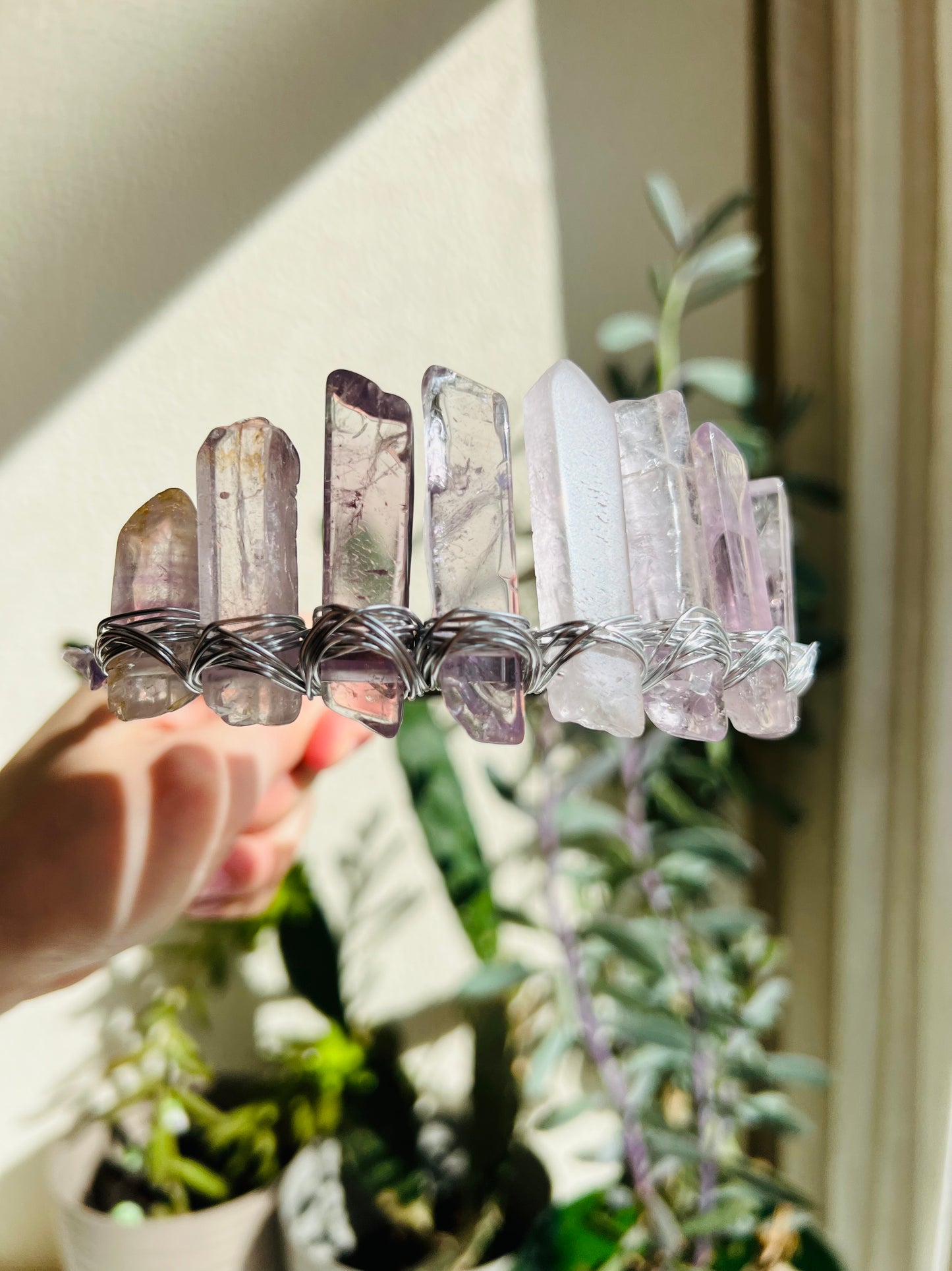 LIGHT AMETHYST CRYSTAL FAIRY CROWN