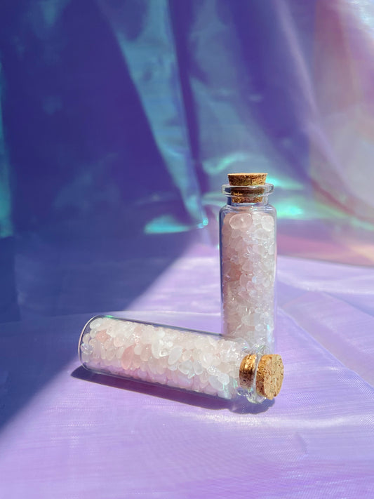 ROSE QUARTZ MAGIC CRYSTAL WISH BOTTLE