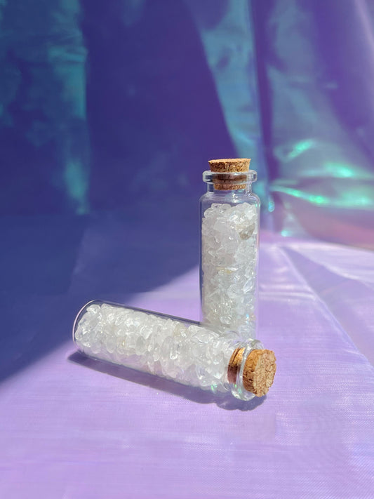 CLEAR QUARTZ MAGIC CRYSTAL WISH BOTTLE