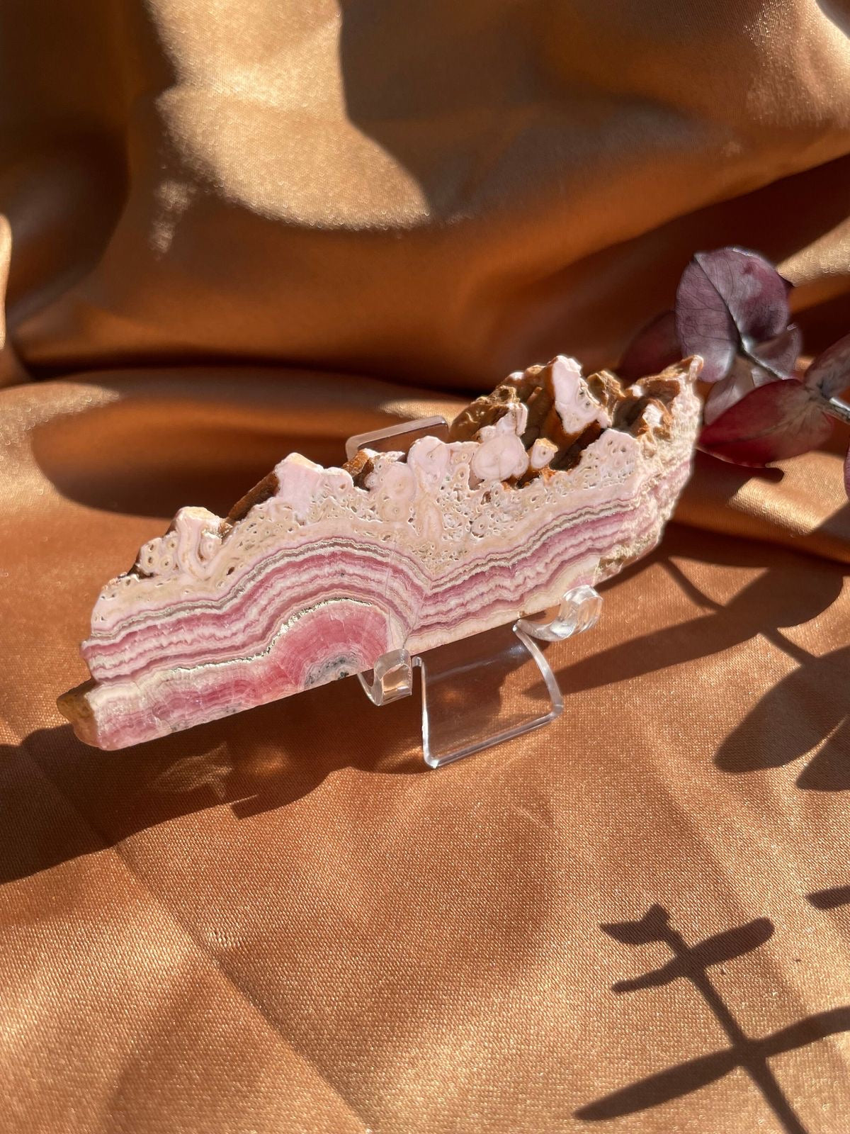 LARGE PINK RHODOCHROSITE CRYSTAL SLICES