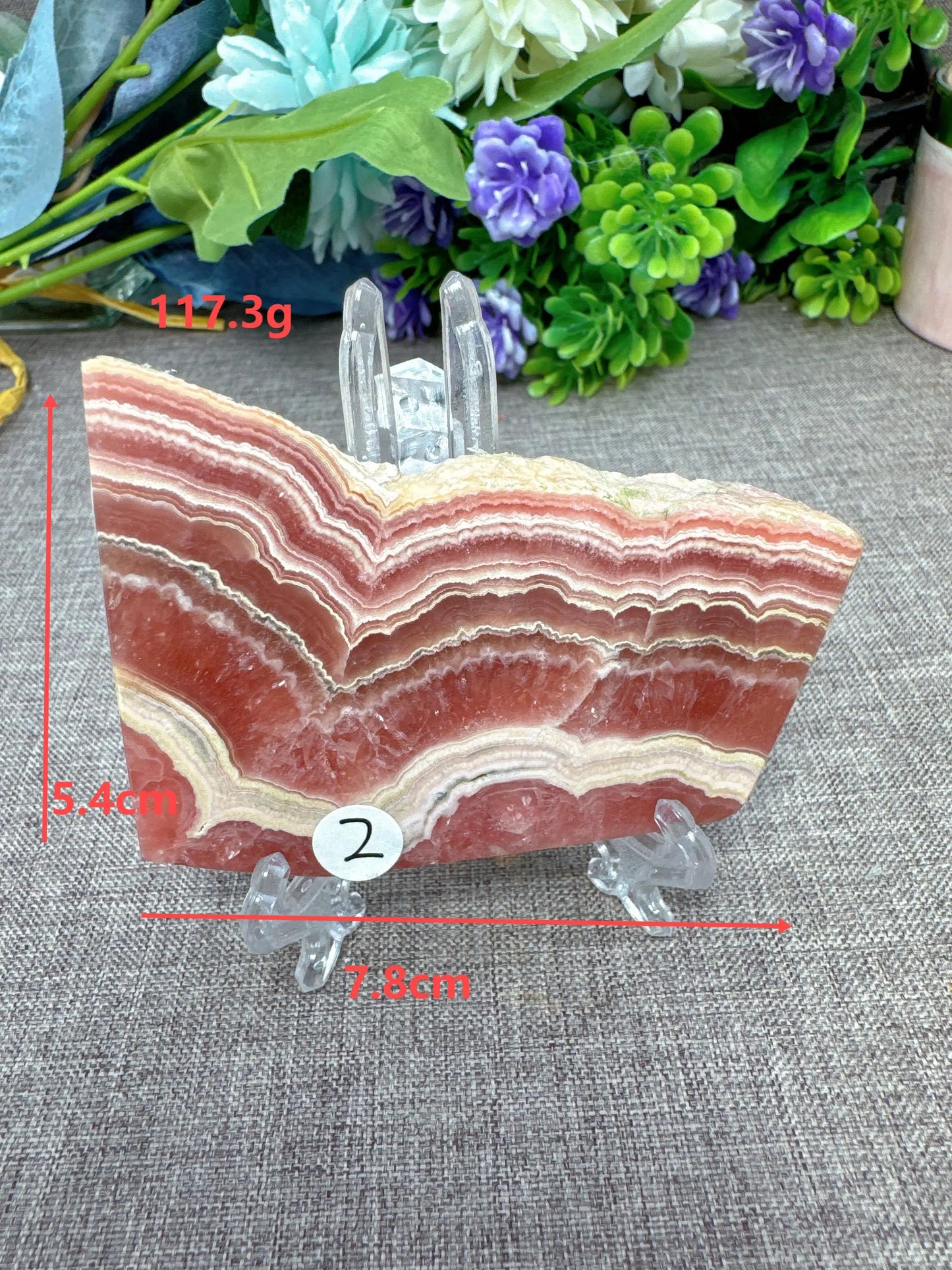 LARGE PINK RHODOCHROSITE CRYSTAL SLICES