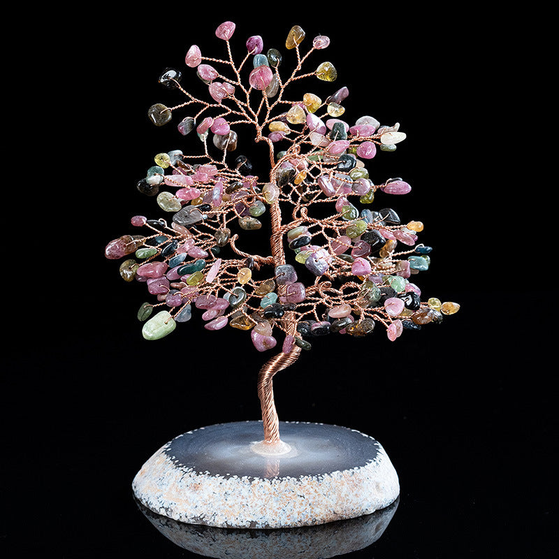 Decorative crystal tree on a black background
