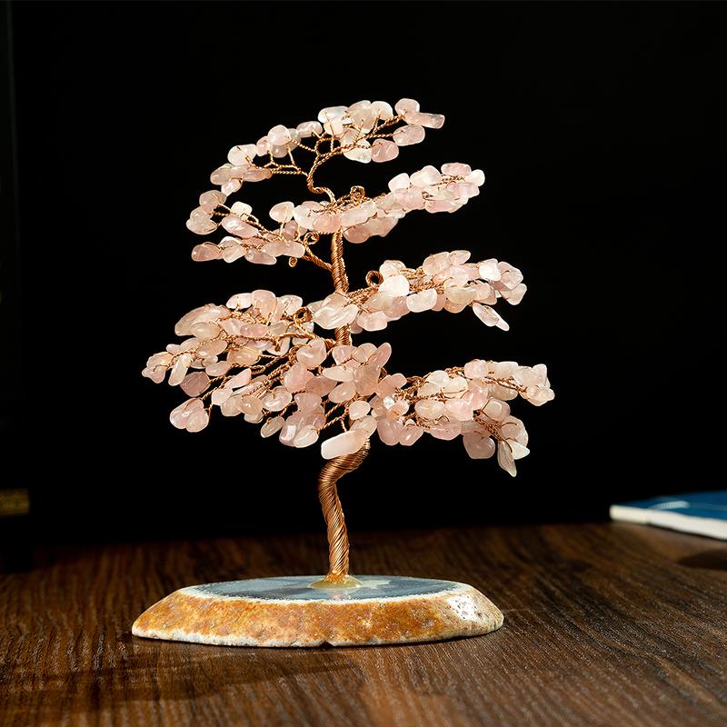 Decorative crystal tree on a dark background