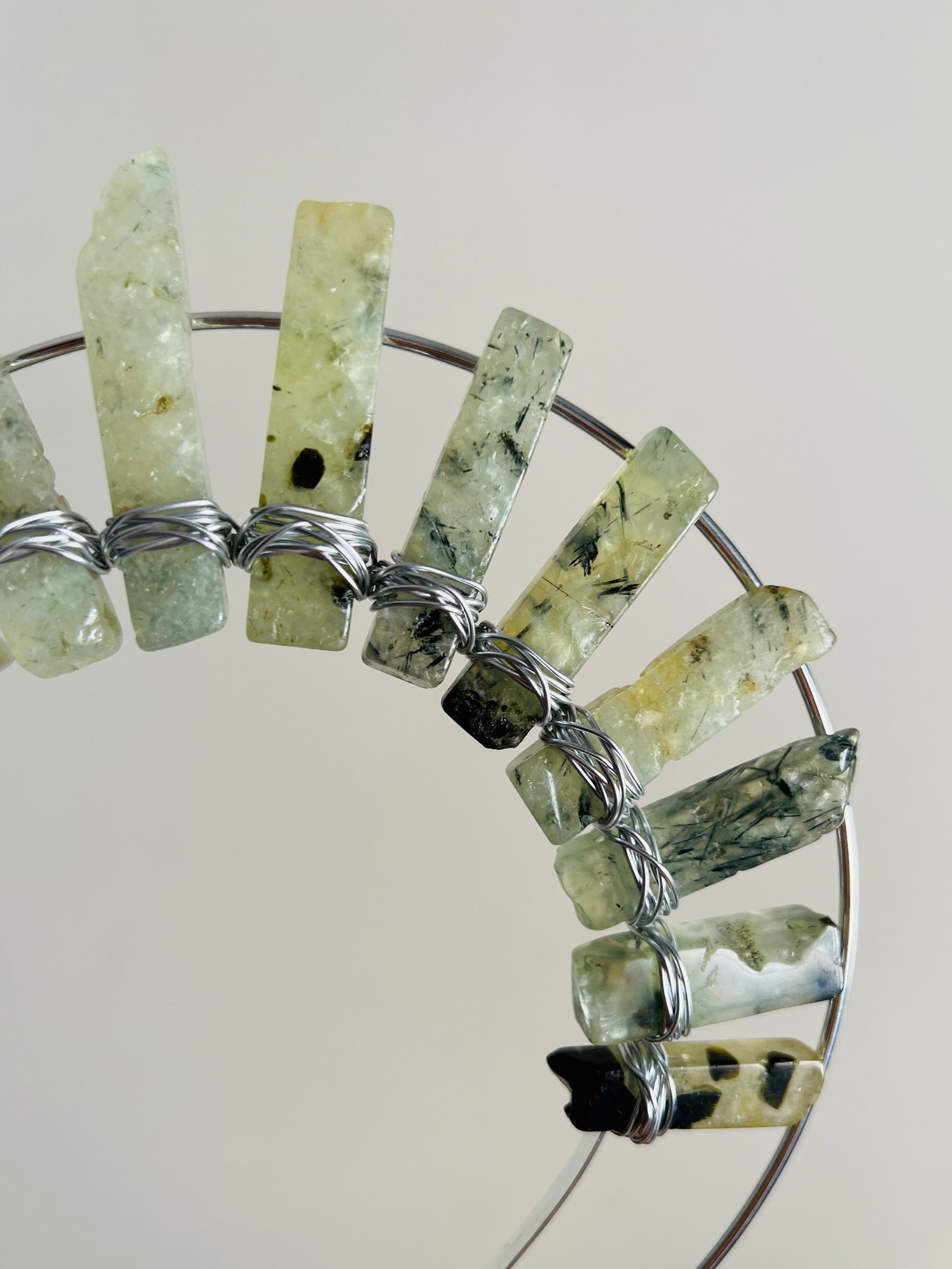 PREHNITE HALO GODDESS CRYSTAL CROWN