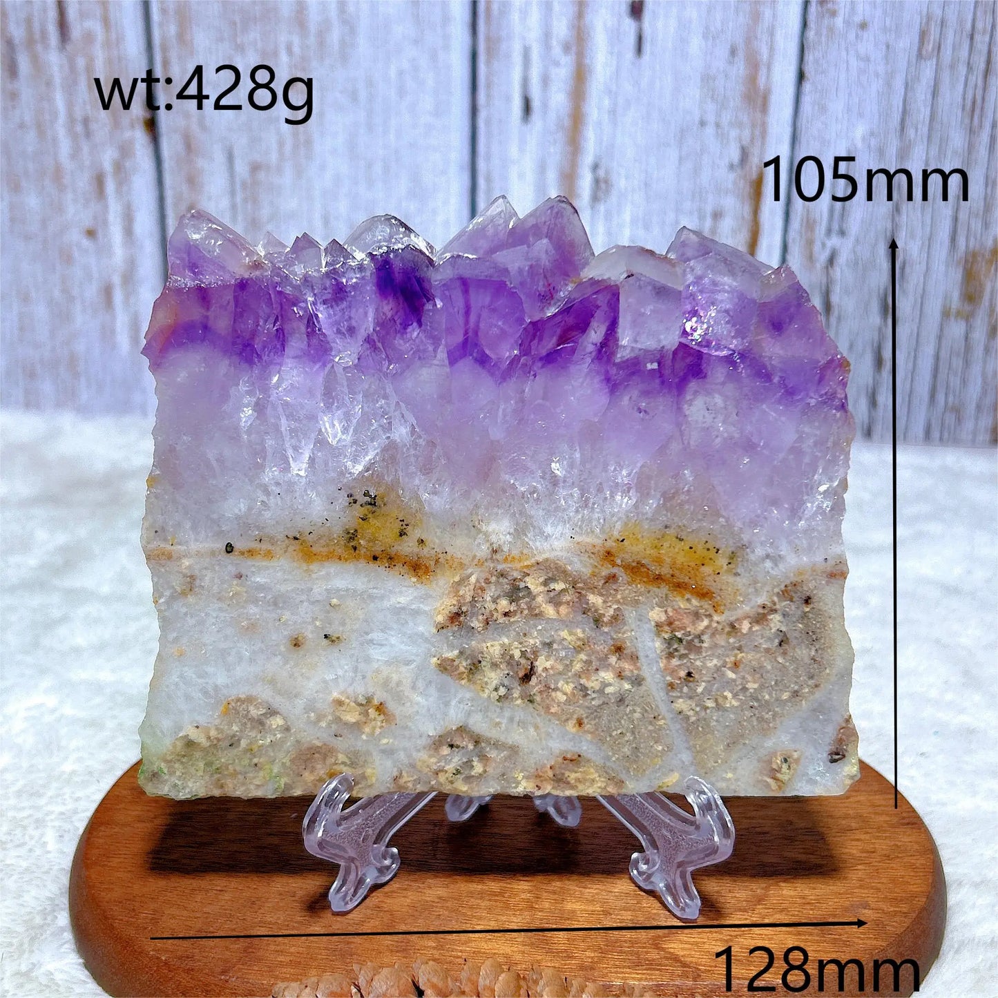 PURPLE AMETHYST CLUSTER CRYSTAL SLICE