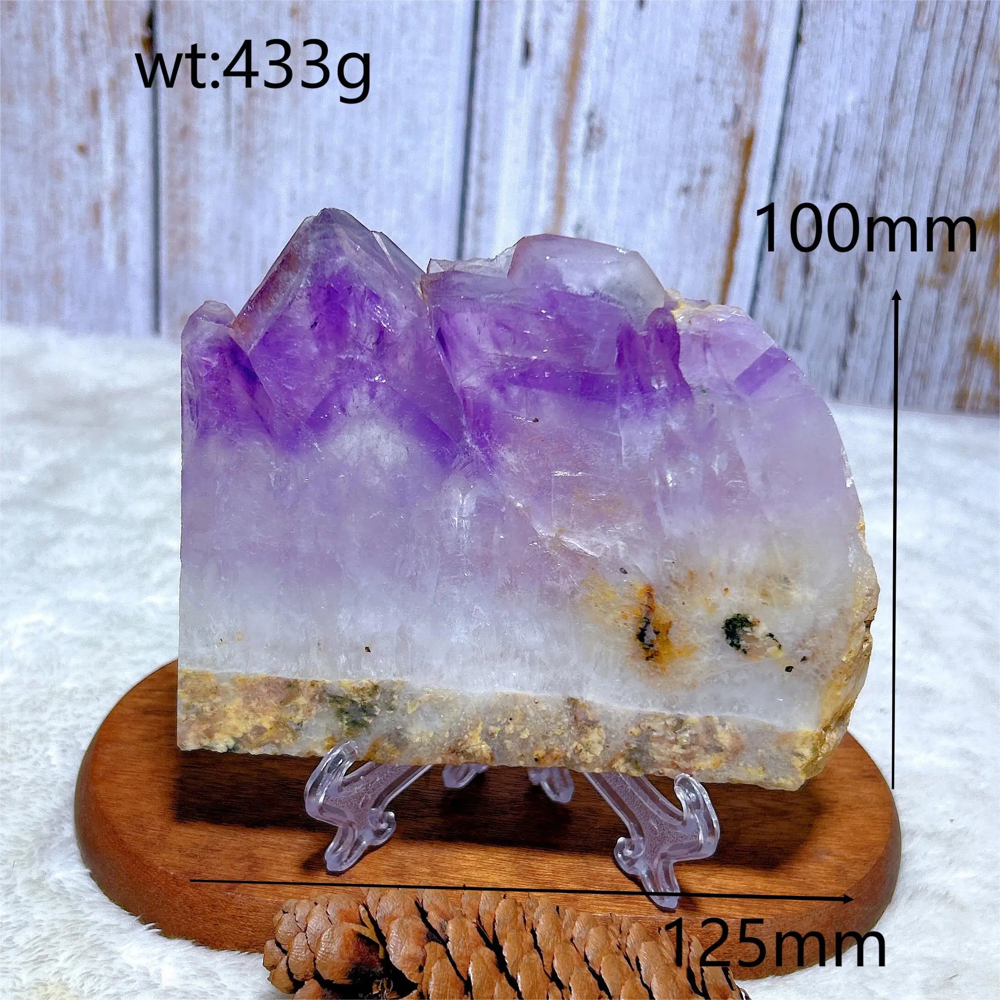 PURPLE AMETHYST CLUSTER CRYSTAL SLICE