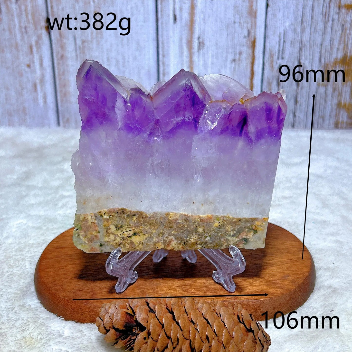 PURPLE AMETHYST CLUSTER CRYSTAL SLICE