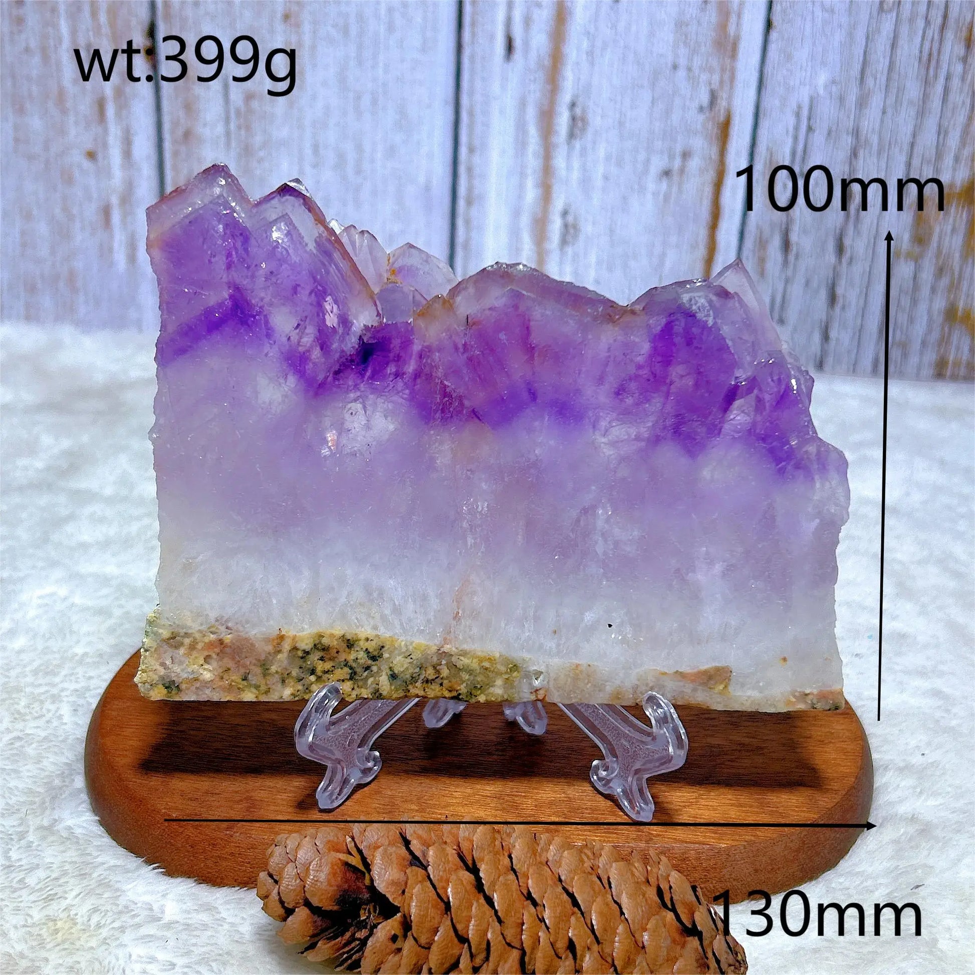 PURPLE AMETHYST CLUSTER CRYSTAL SLICE