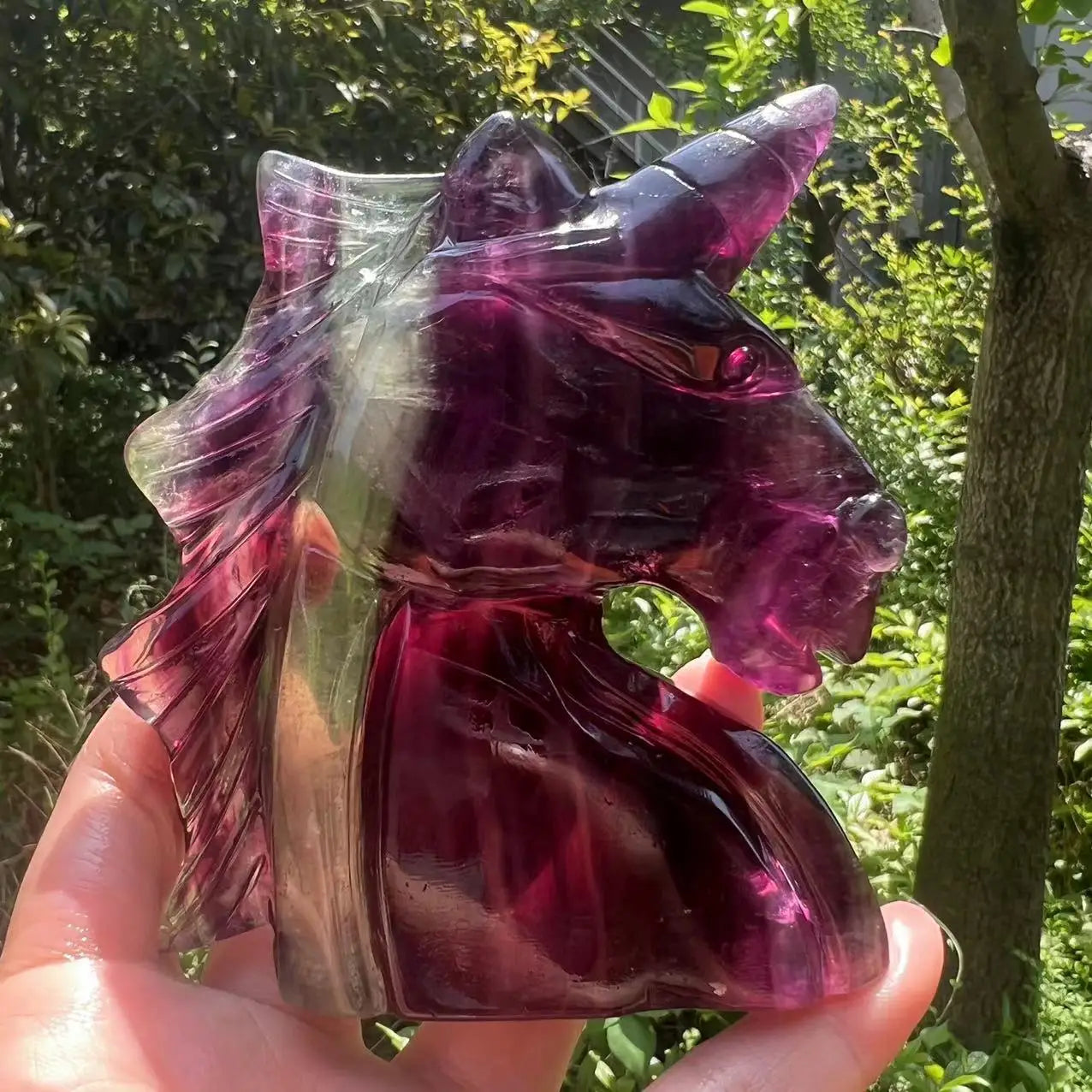 RAINBOW FLUORITE CRYSTAL UNICORN