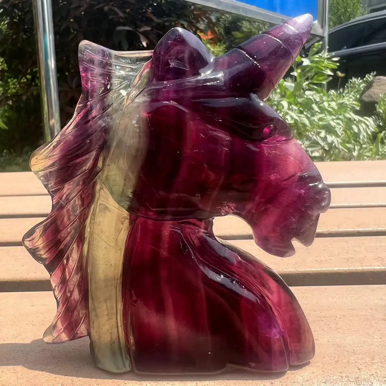 RAINBOW FLUORITE CRYSTAL UNICORN